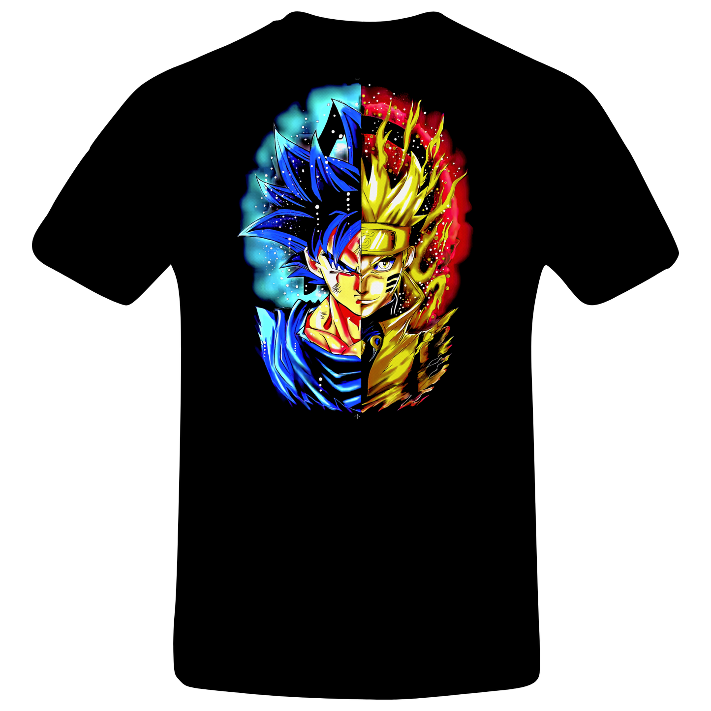 Anime - Dragon Ball Goku Naruto Half Face Flame