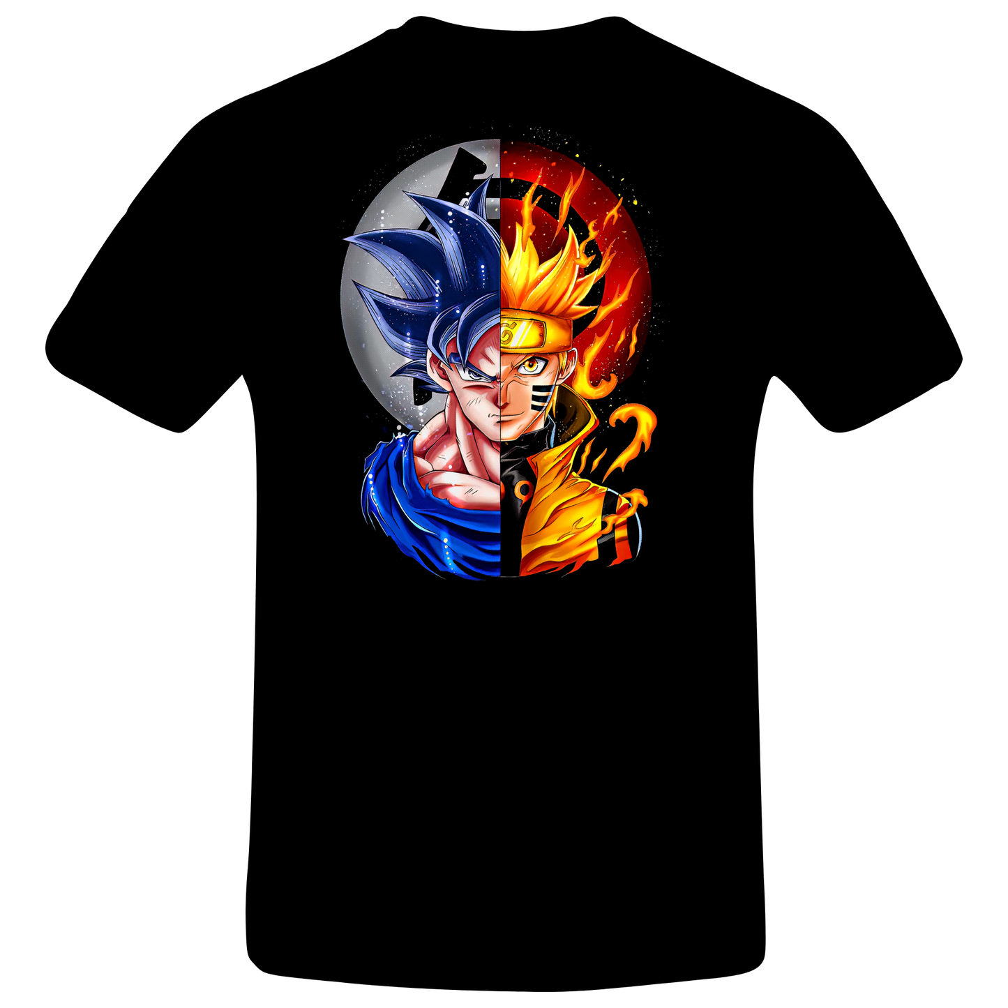 Anime - Dragon Ball Goku Naruto Split Face Crossover