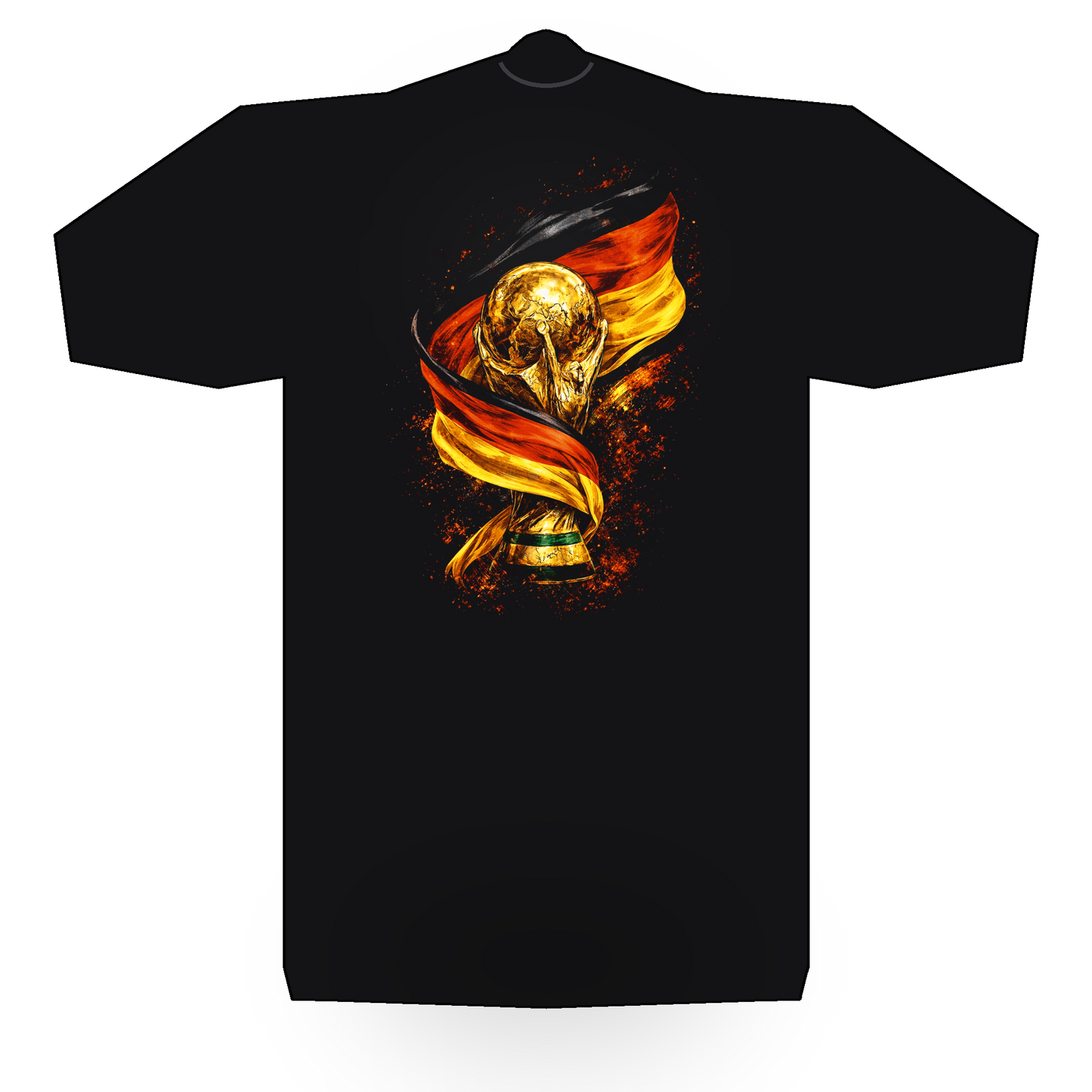 World Cup Germany halftone black tee mockup