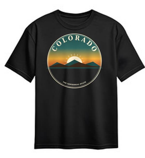 Colorado Retro graphic tee design