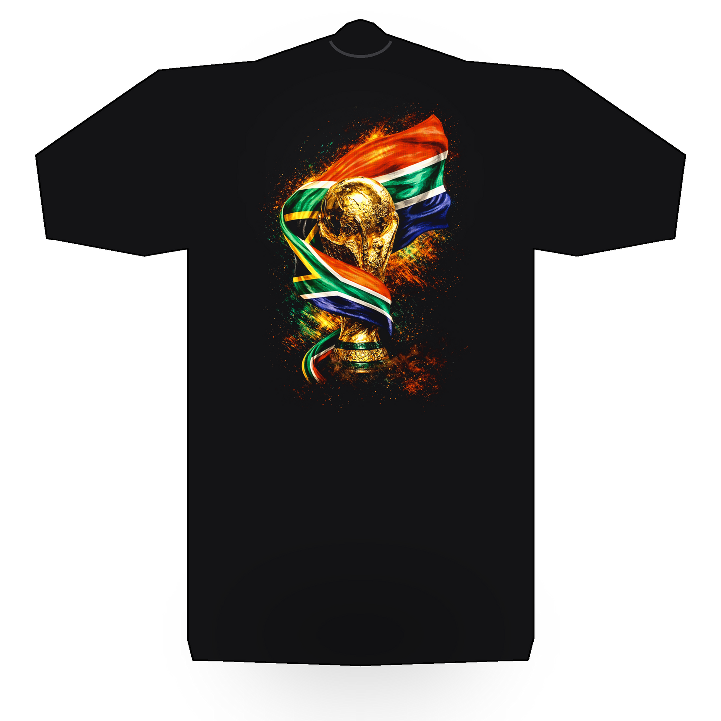 World Cup Africa halftone black tee mockup