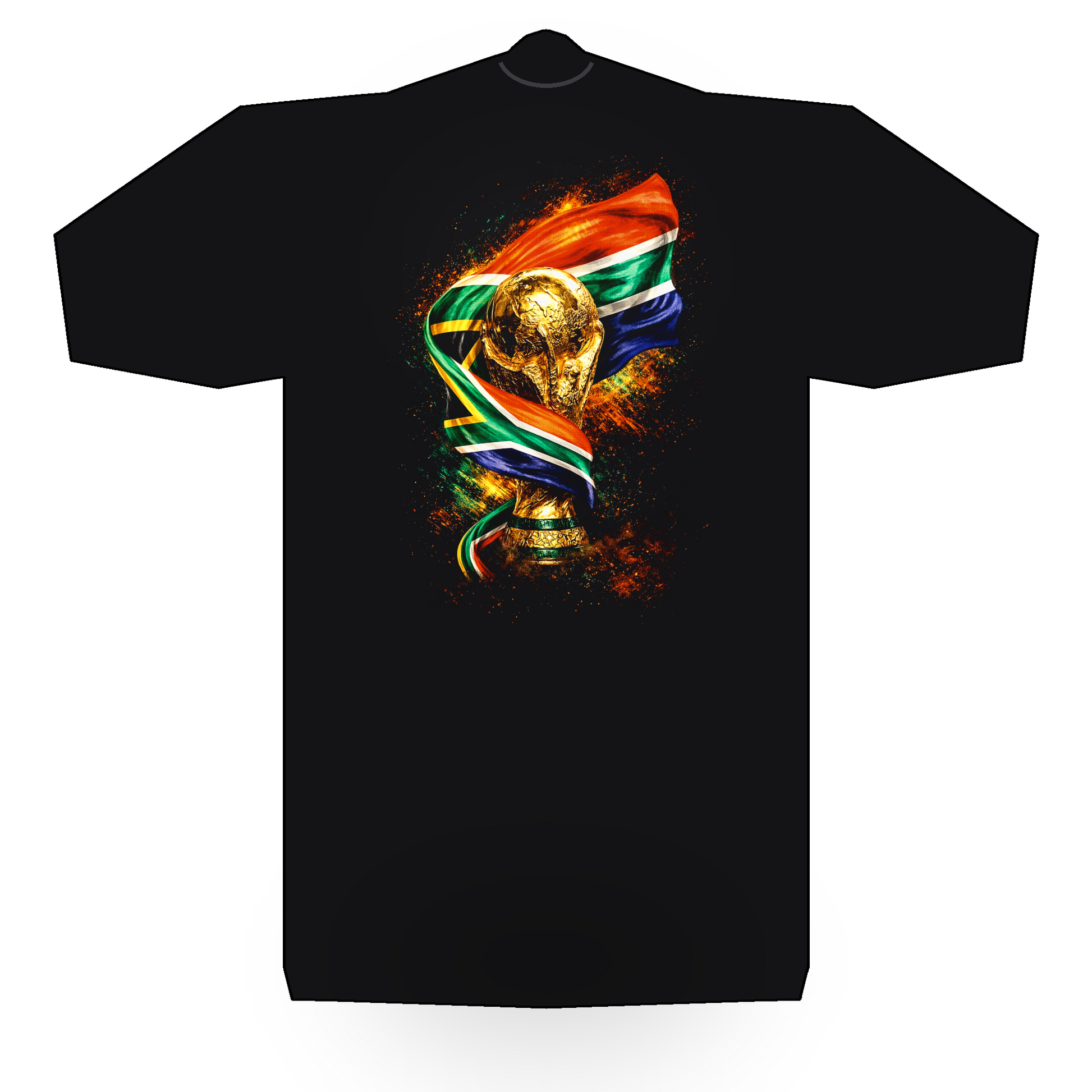 World Cup Africa halftone black tee mockup