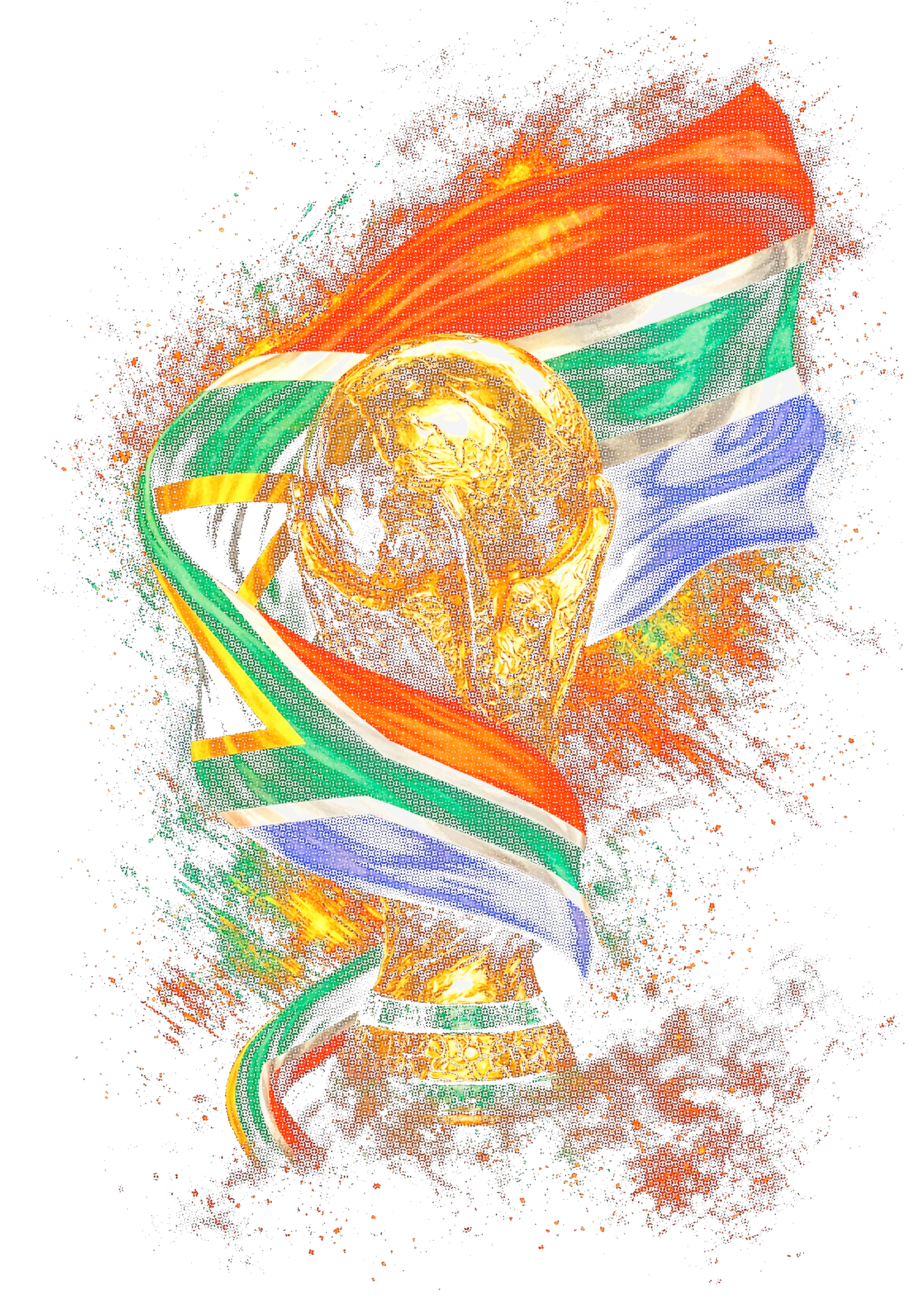 World Cup Africa halftone design