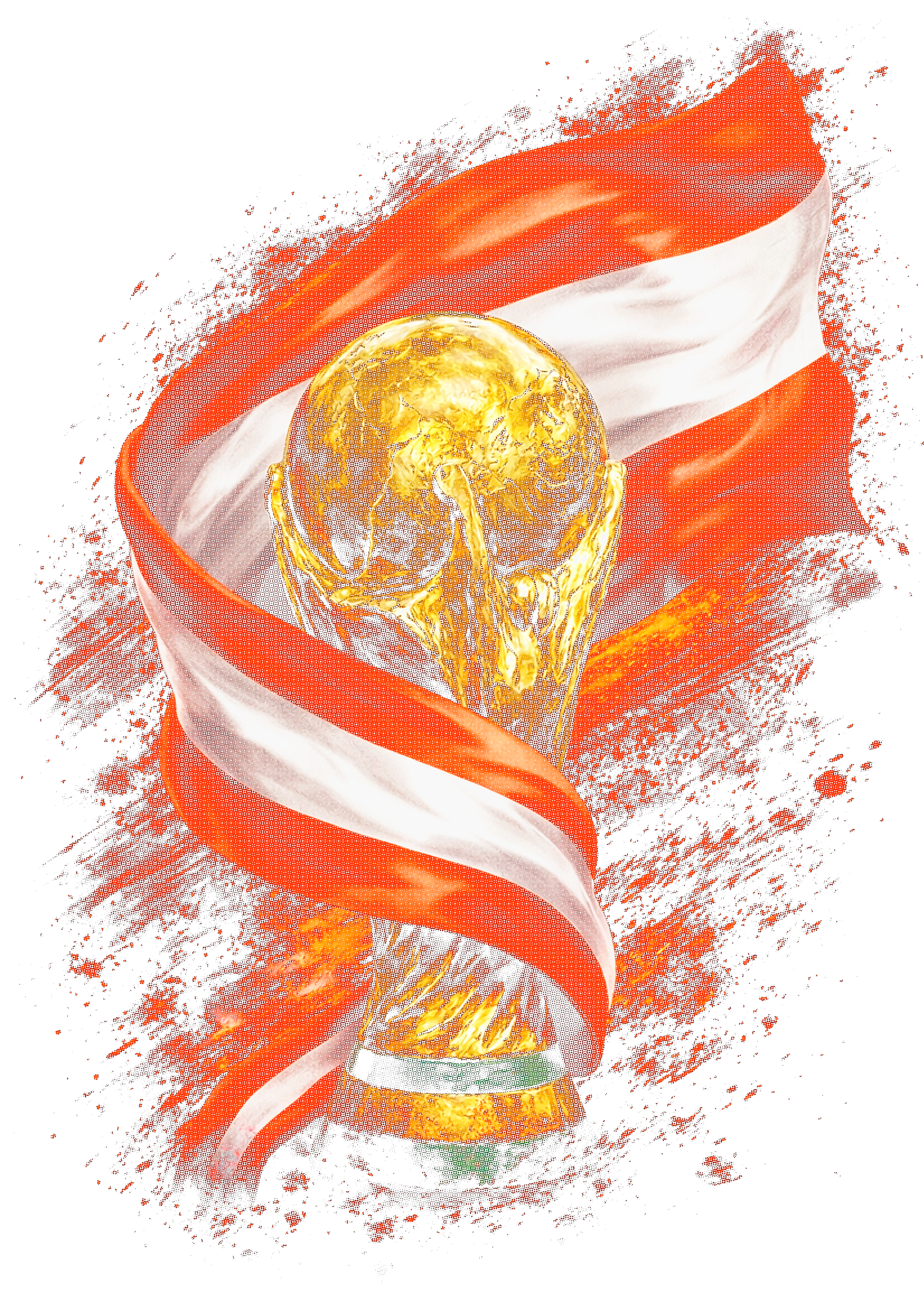 World Cup Austria halftone design
