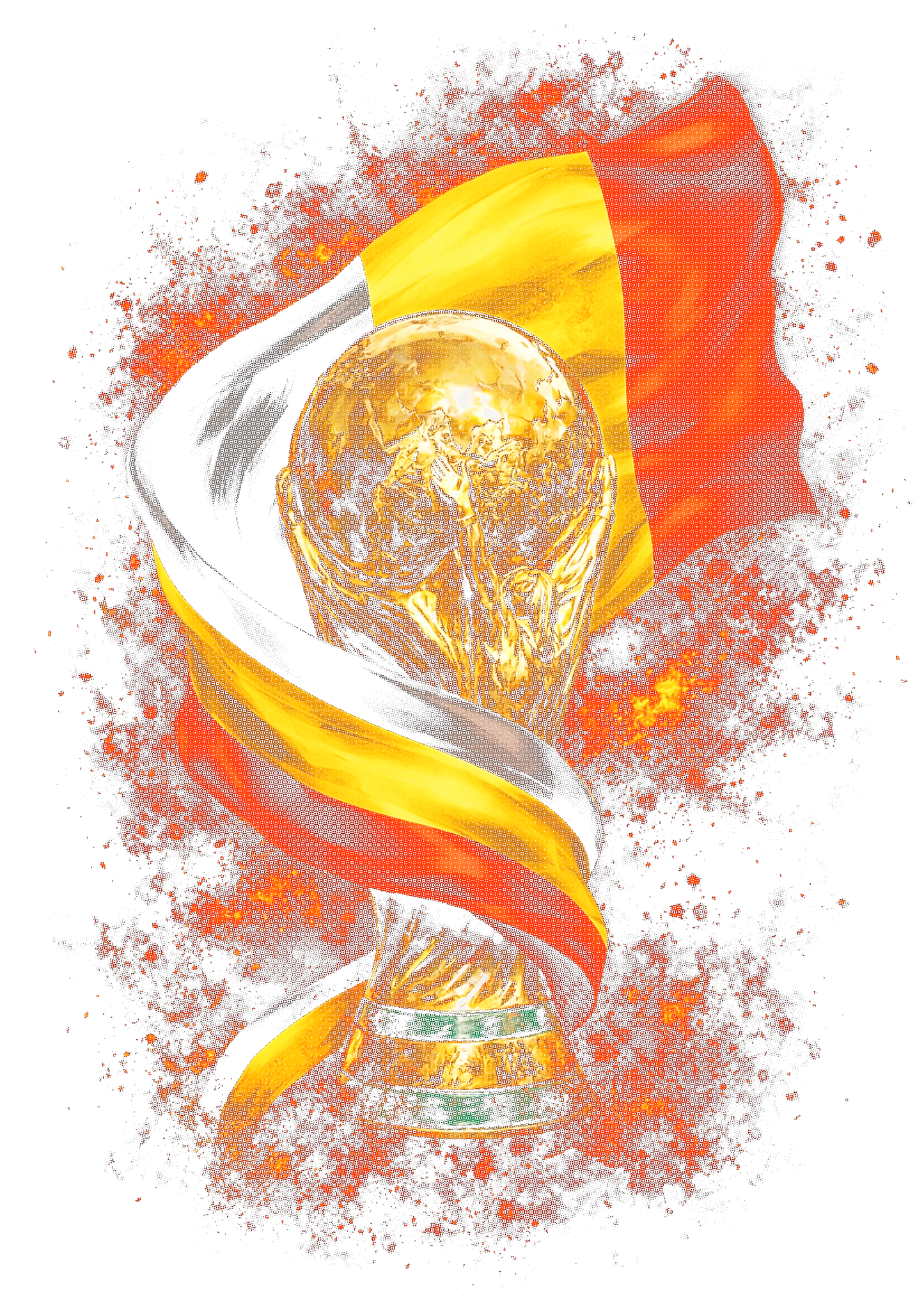 World Cup Belgium halftone design