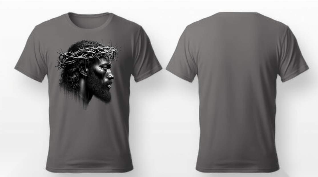 Faith - Black Jesus - Charcoal Gray