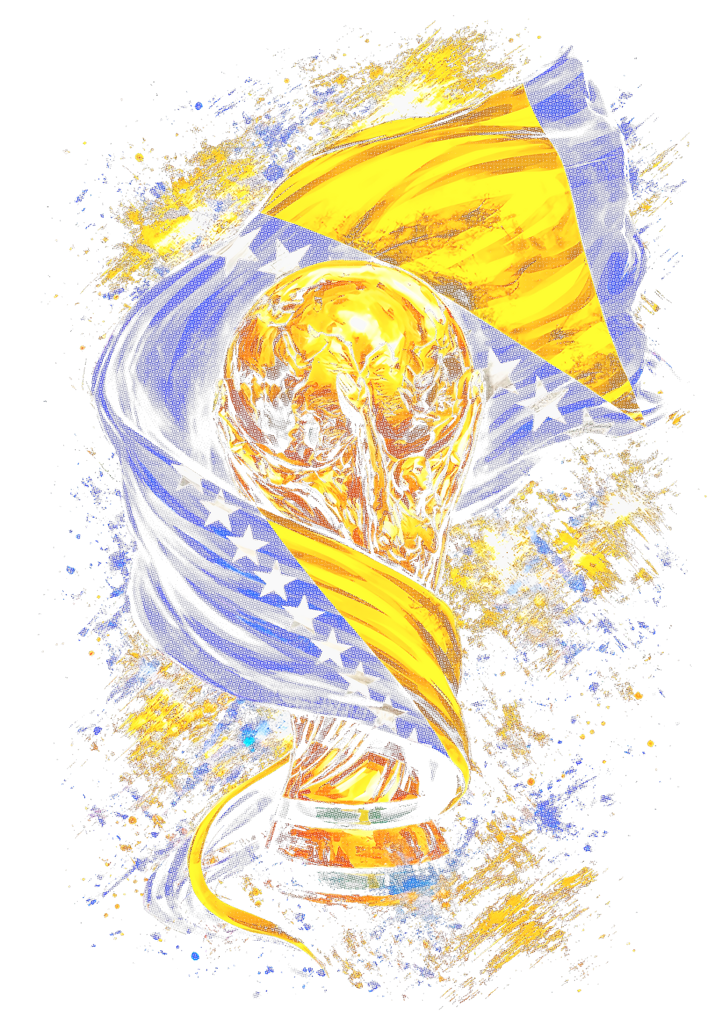 World Cup Bosnia halftone design
