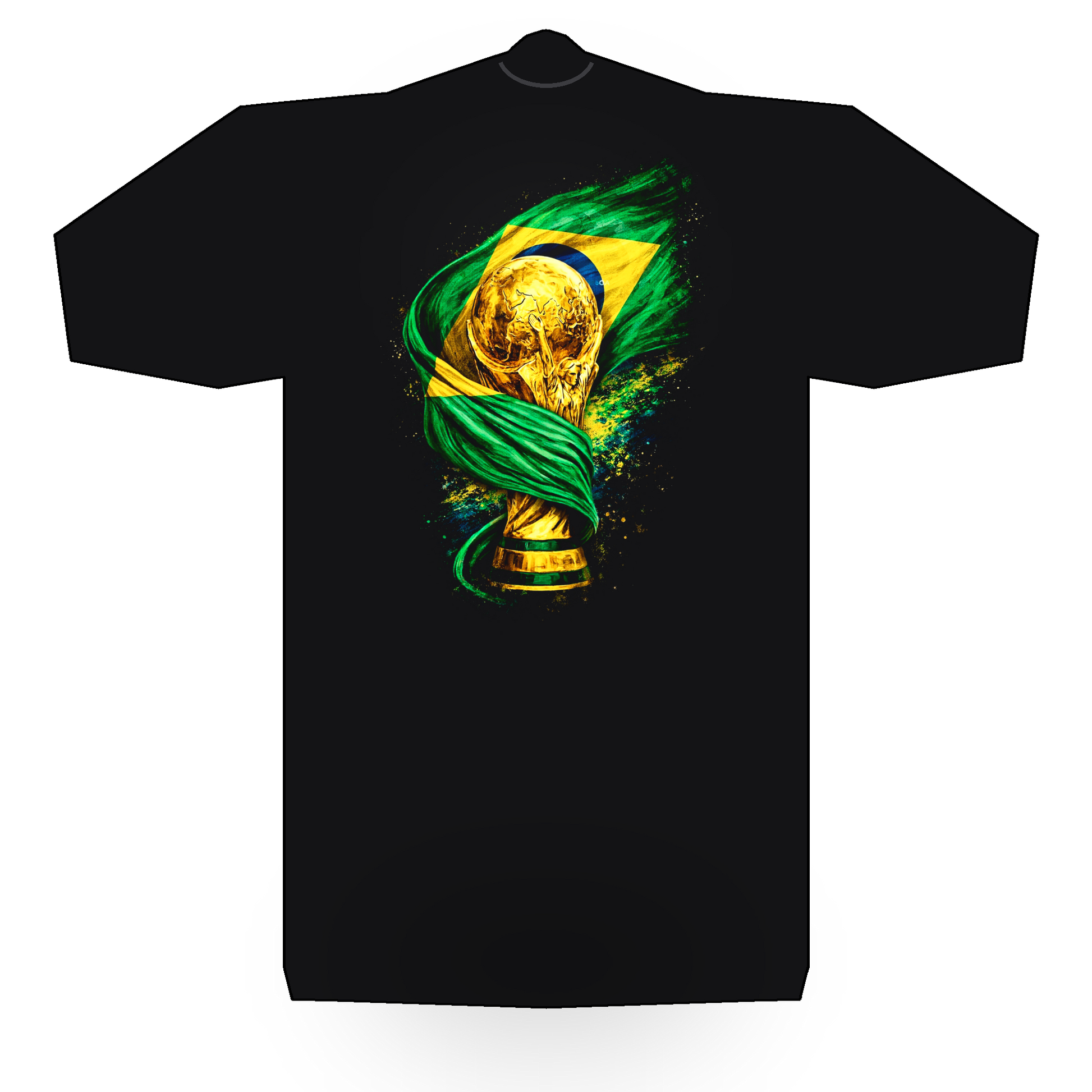 World Cup Brazil halftone black tee mockup