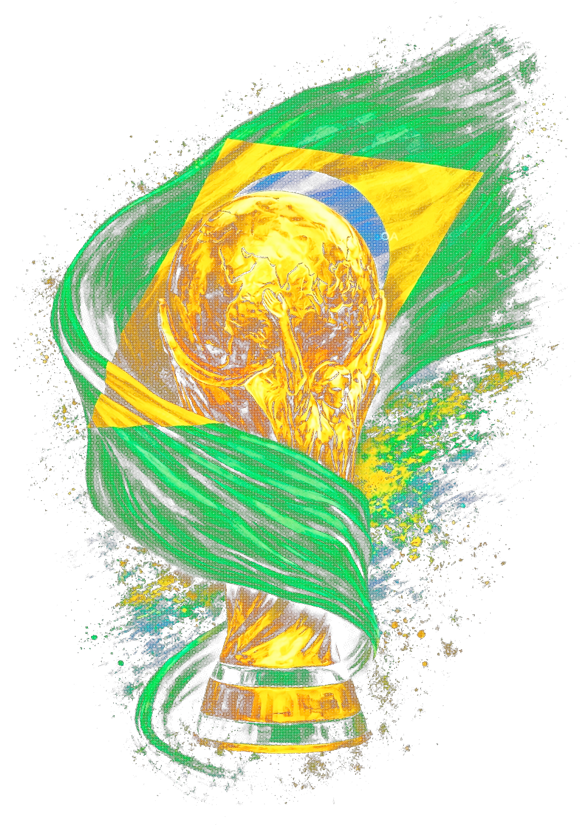 World Cup Brazil halftone design