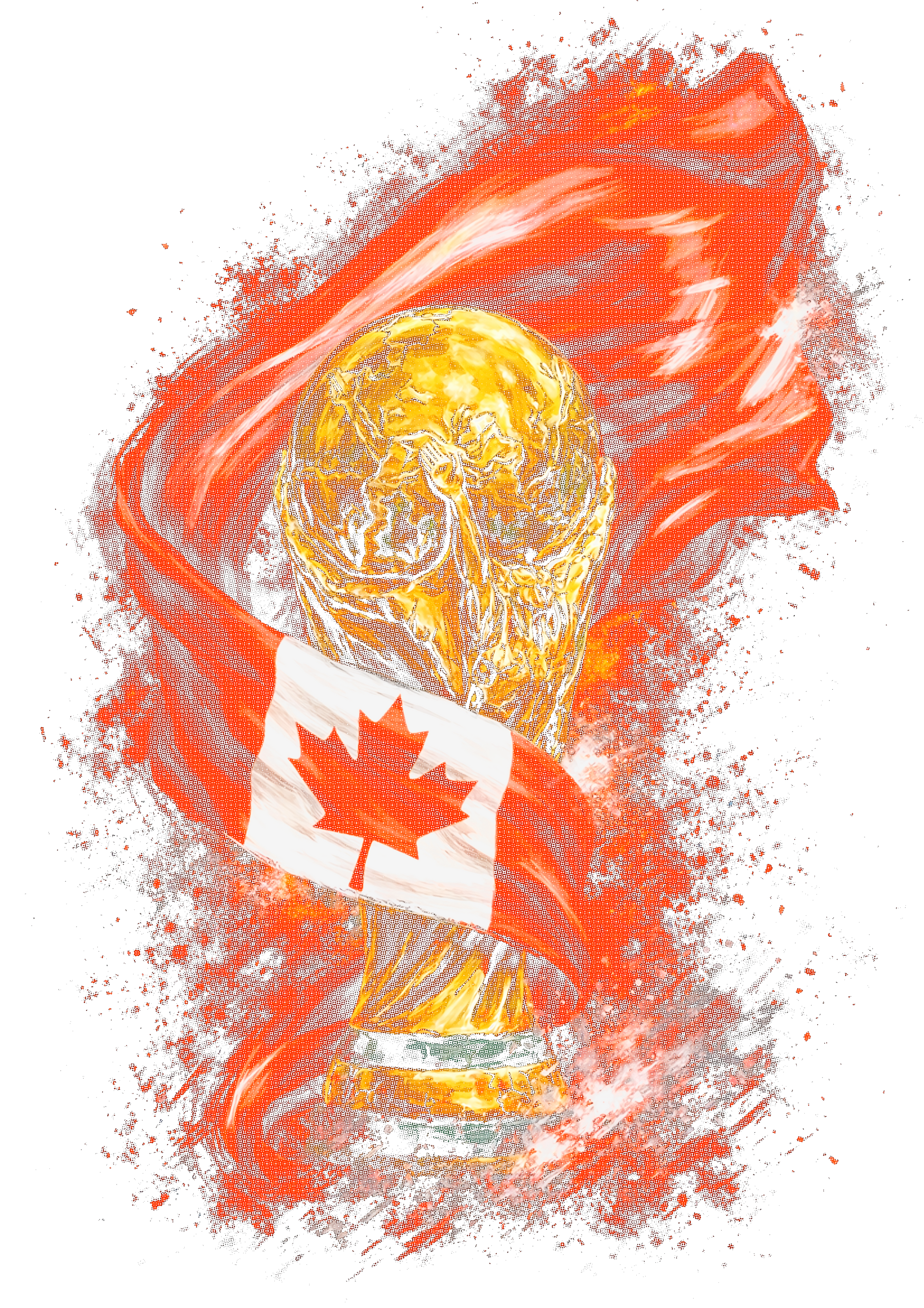 World Cup Canada halftone design