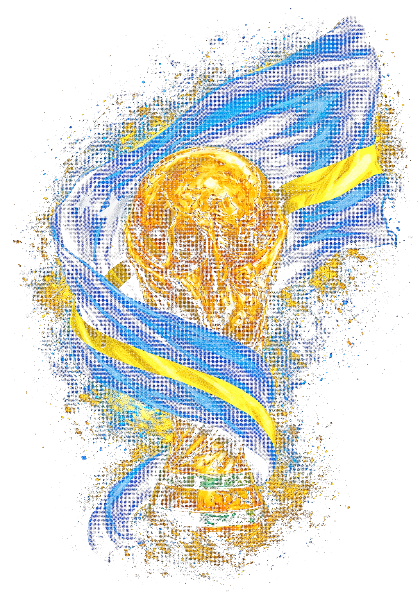 World Cup Curacao halftone design