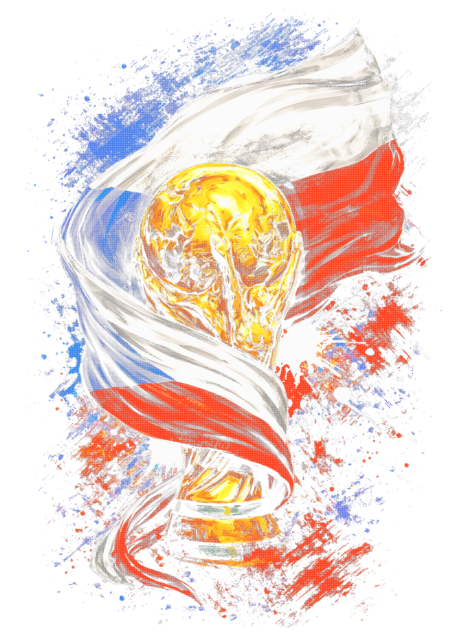 World Cup Czech Republic halftone design