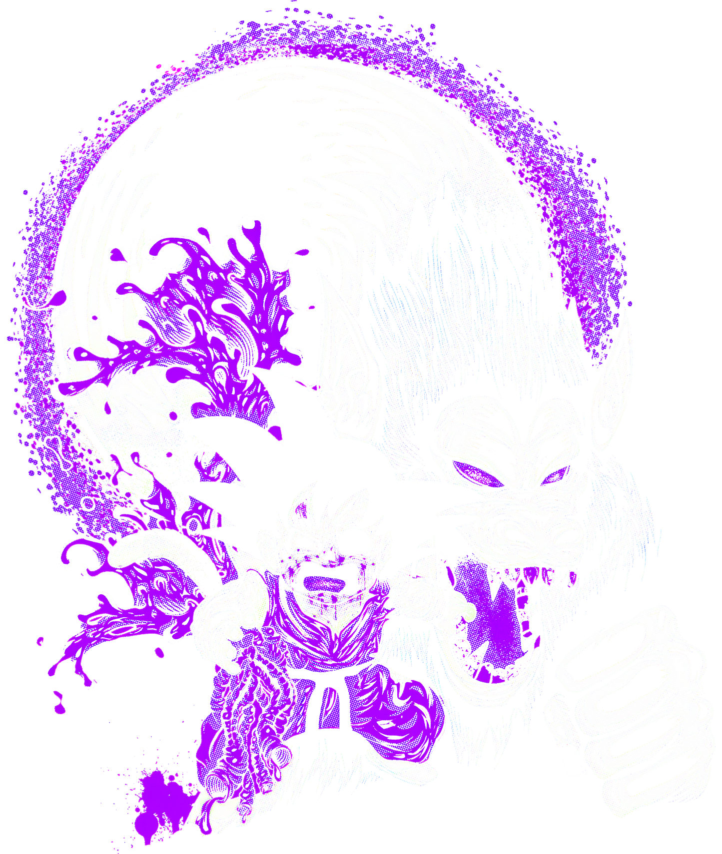 Anime - Dragon Ball Vegeta Purple Energy Sketch