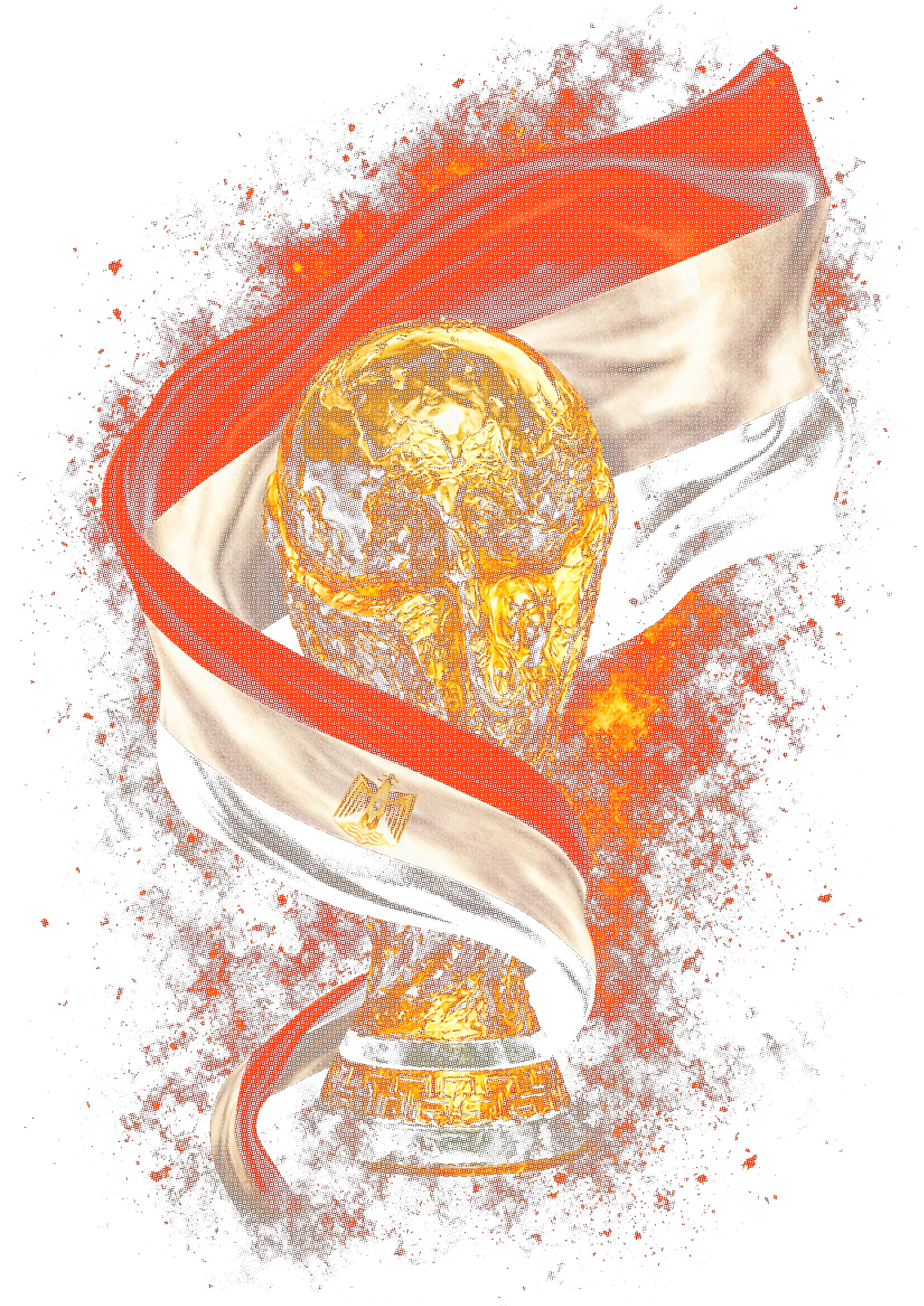 World Cup Egypt halftone design