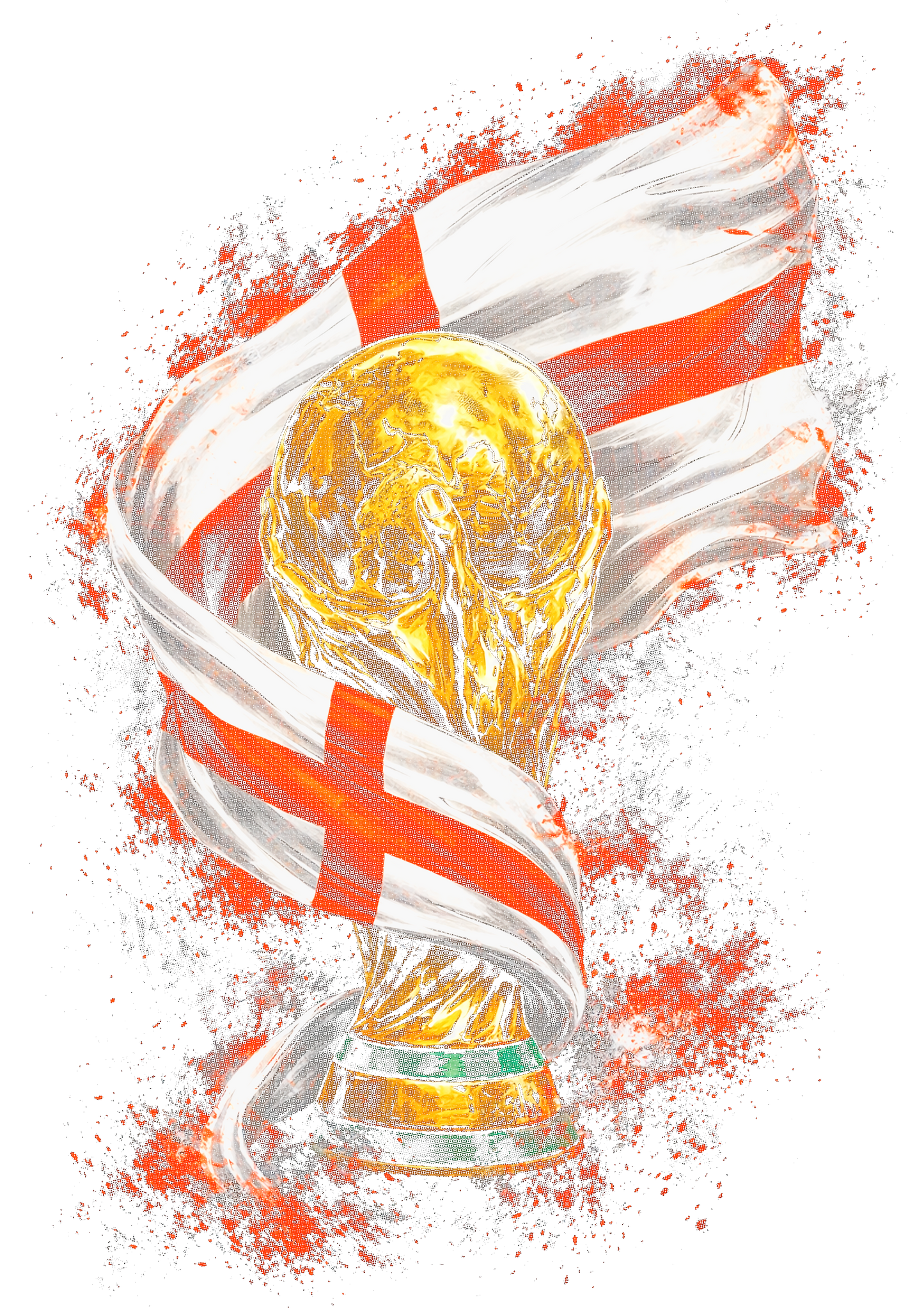 World Cup England halftone design
