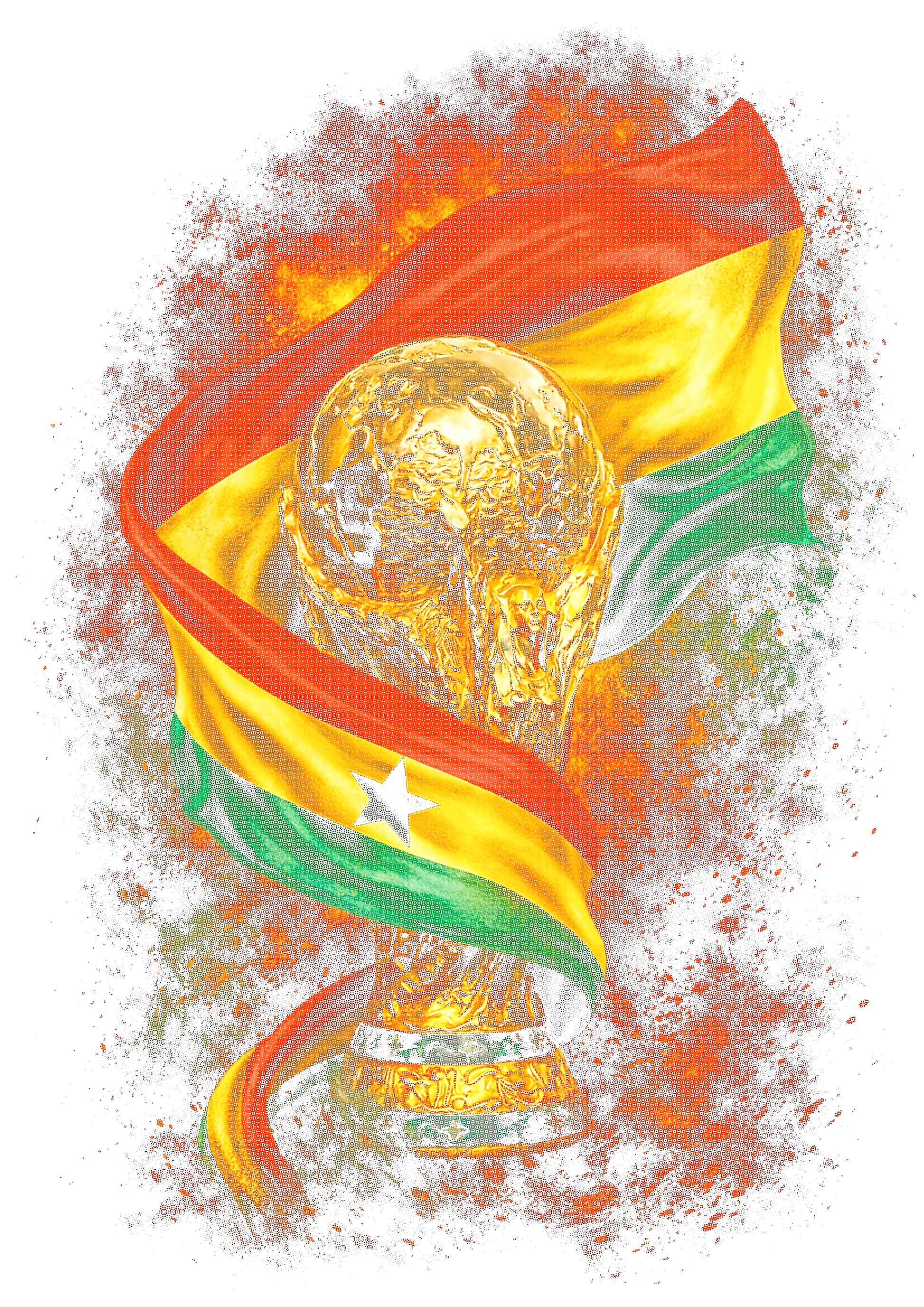 World Cup Ghana halftone design