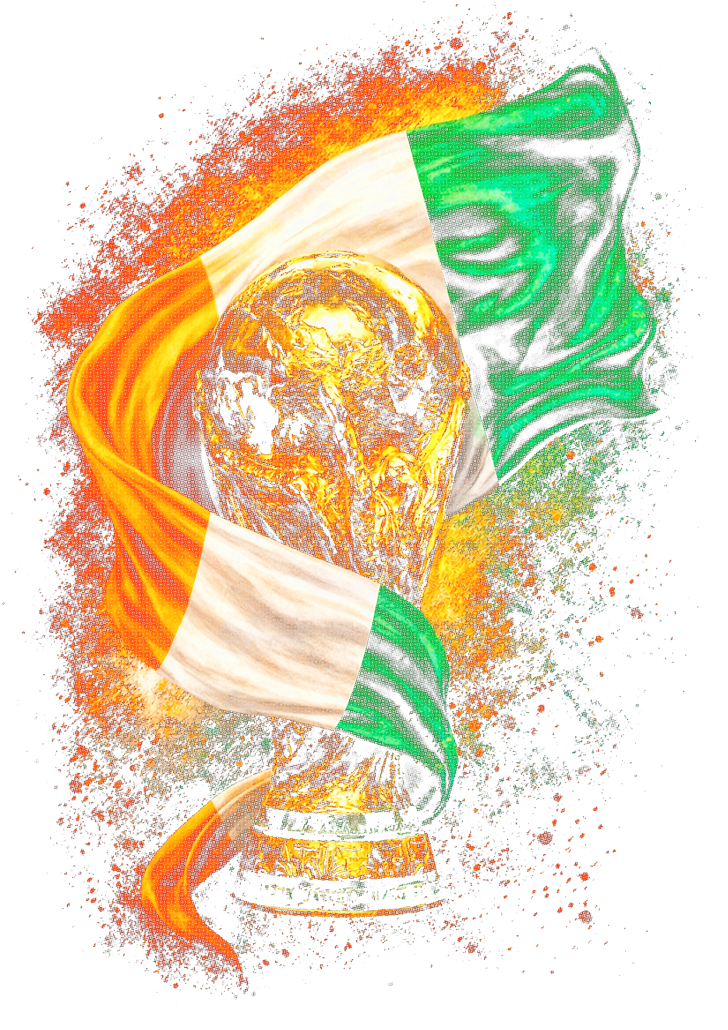 World Cup Ivory Coast halftone design