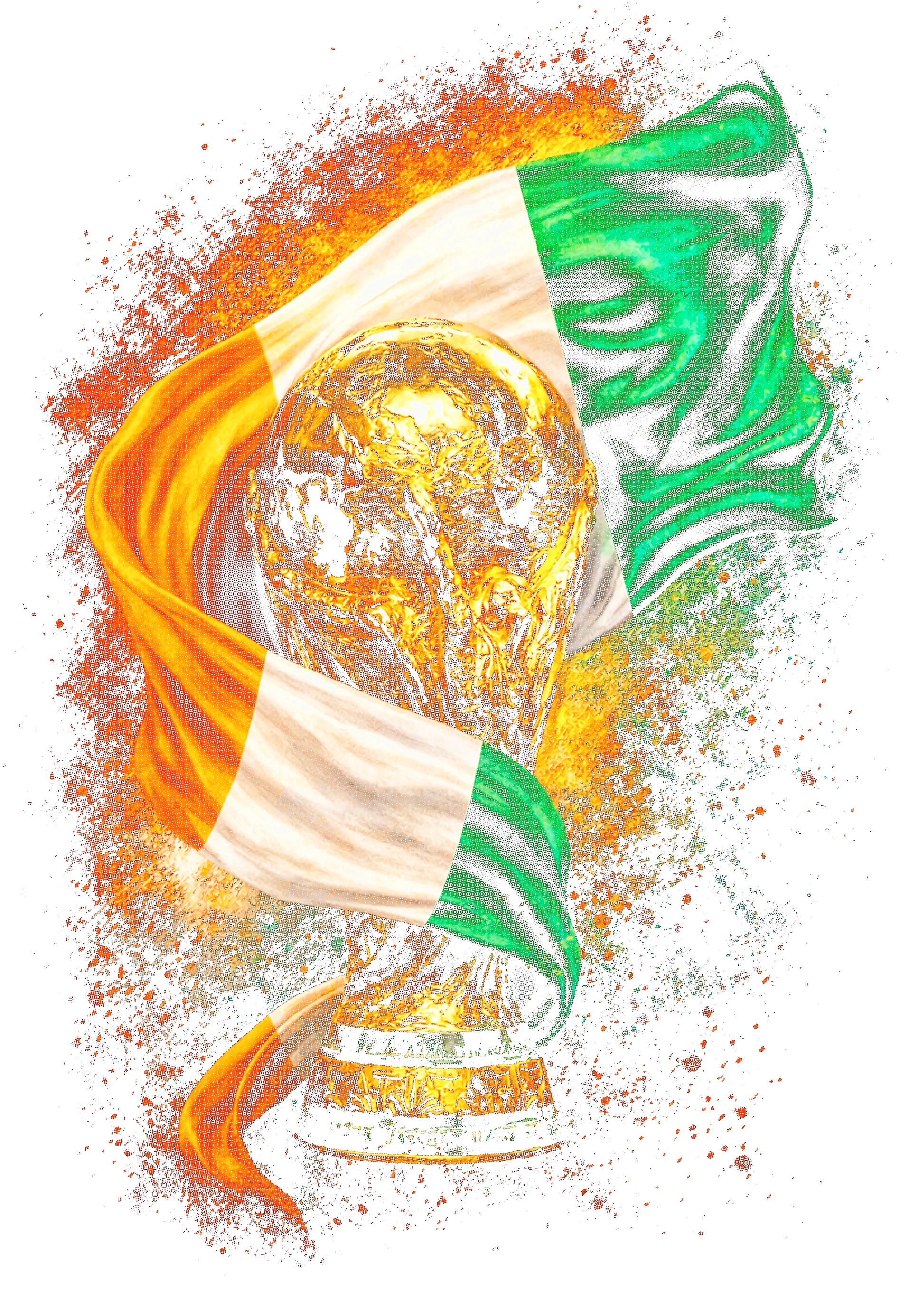 World Cup Ivory Coast halftone design