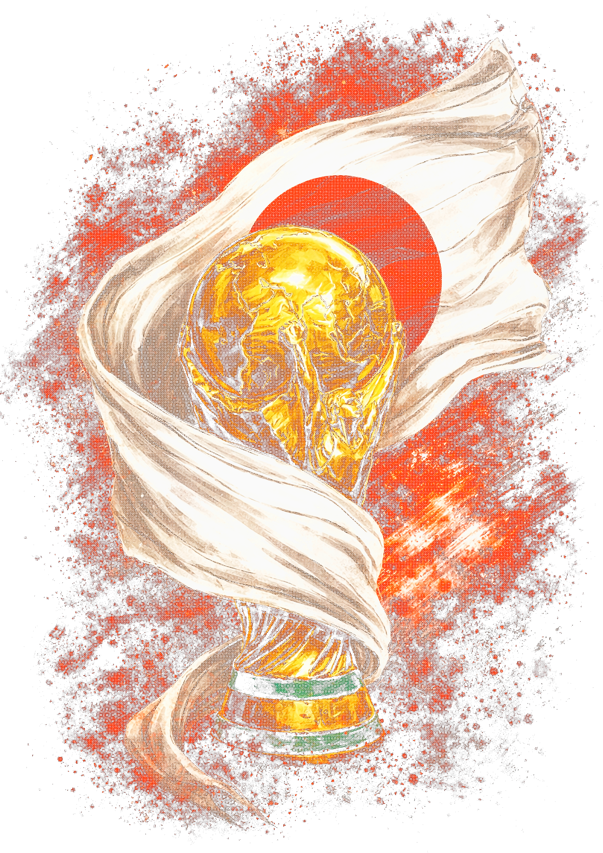 World Cup Japan halftone design