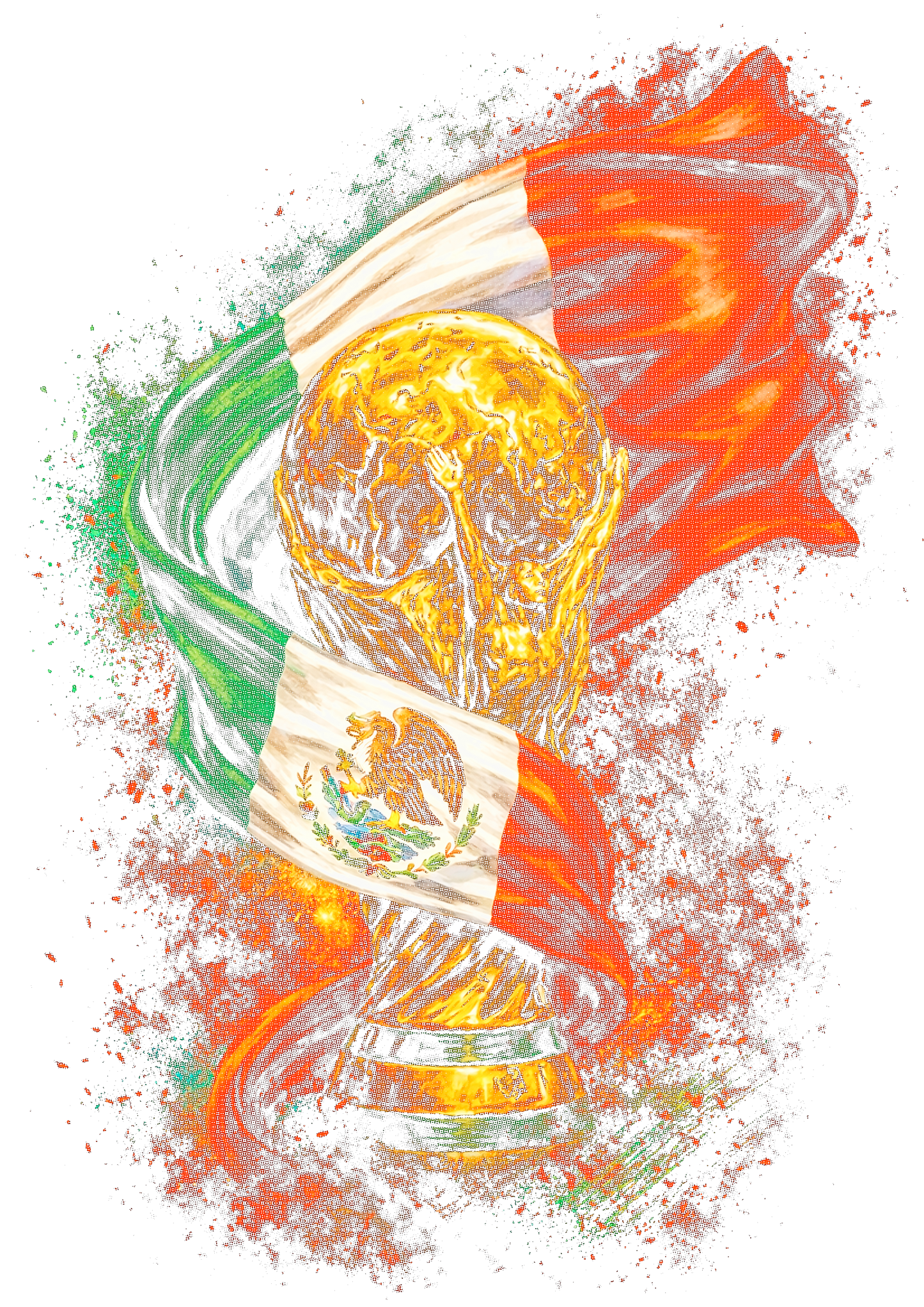 World Cup Mexico halftone design