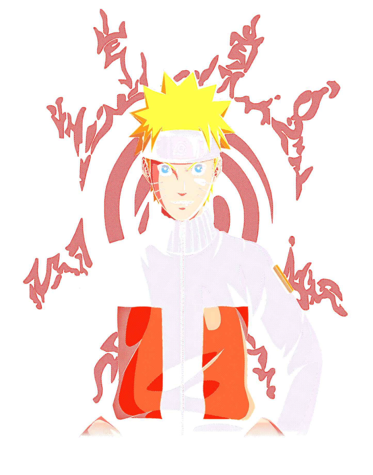 Anime - Naruto Uzumaki Red Swirl Portrait