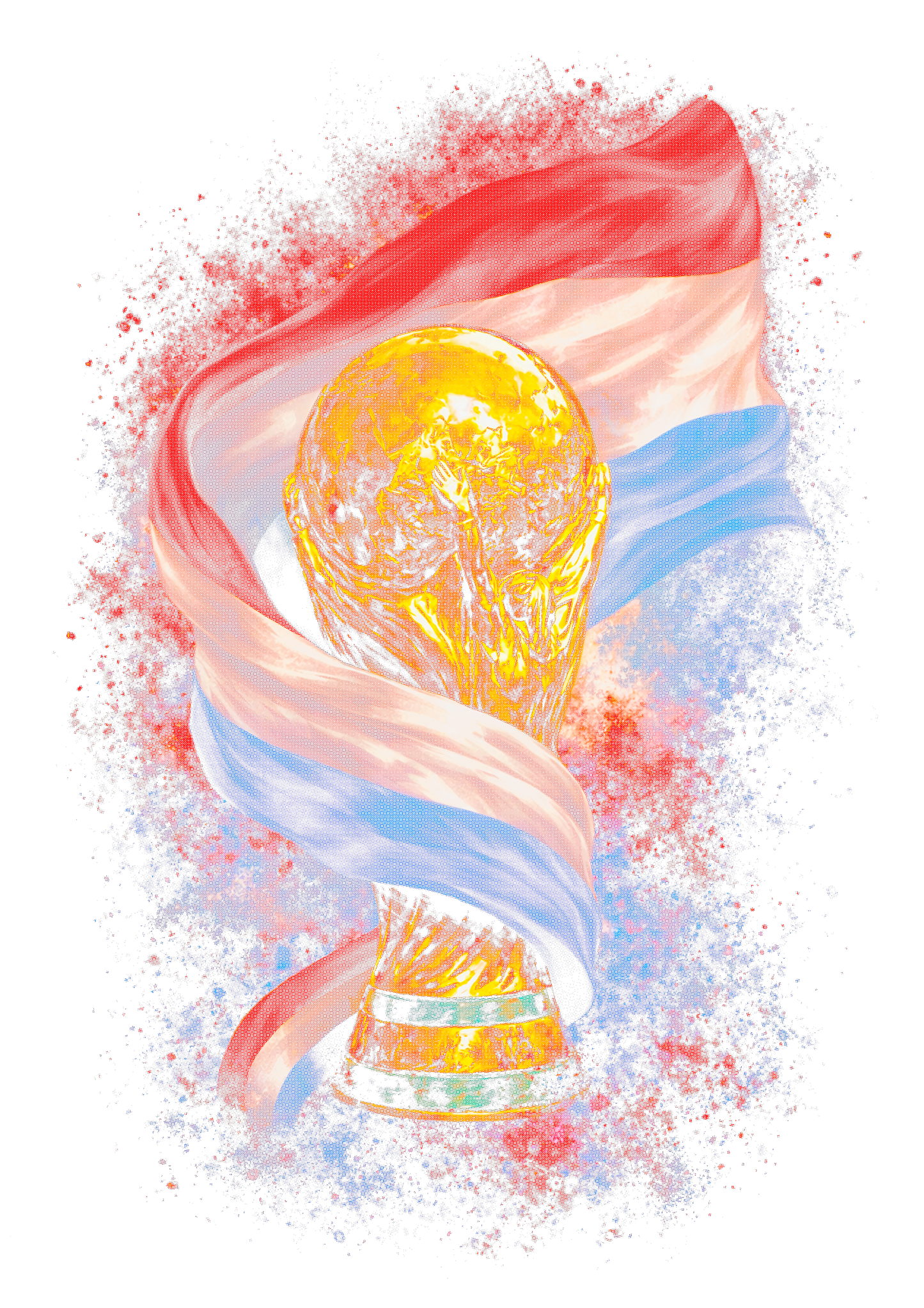 World Cup Netherlands halftone design