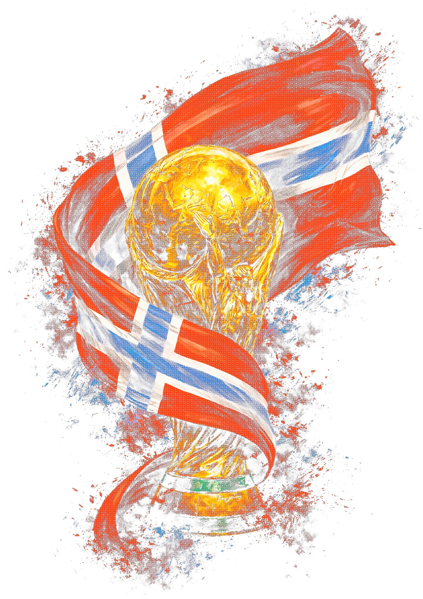 World Cup Norway halftone design