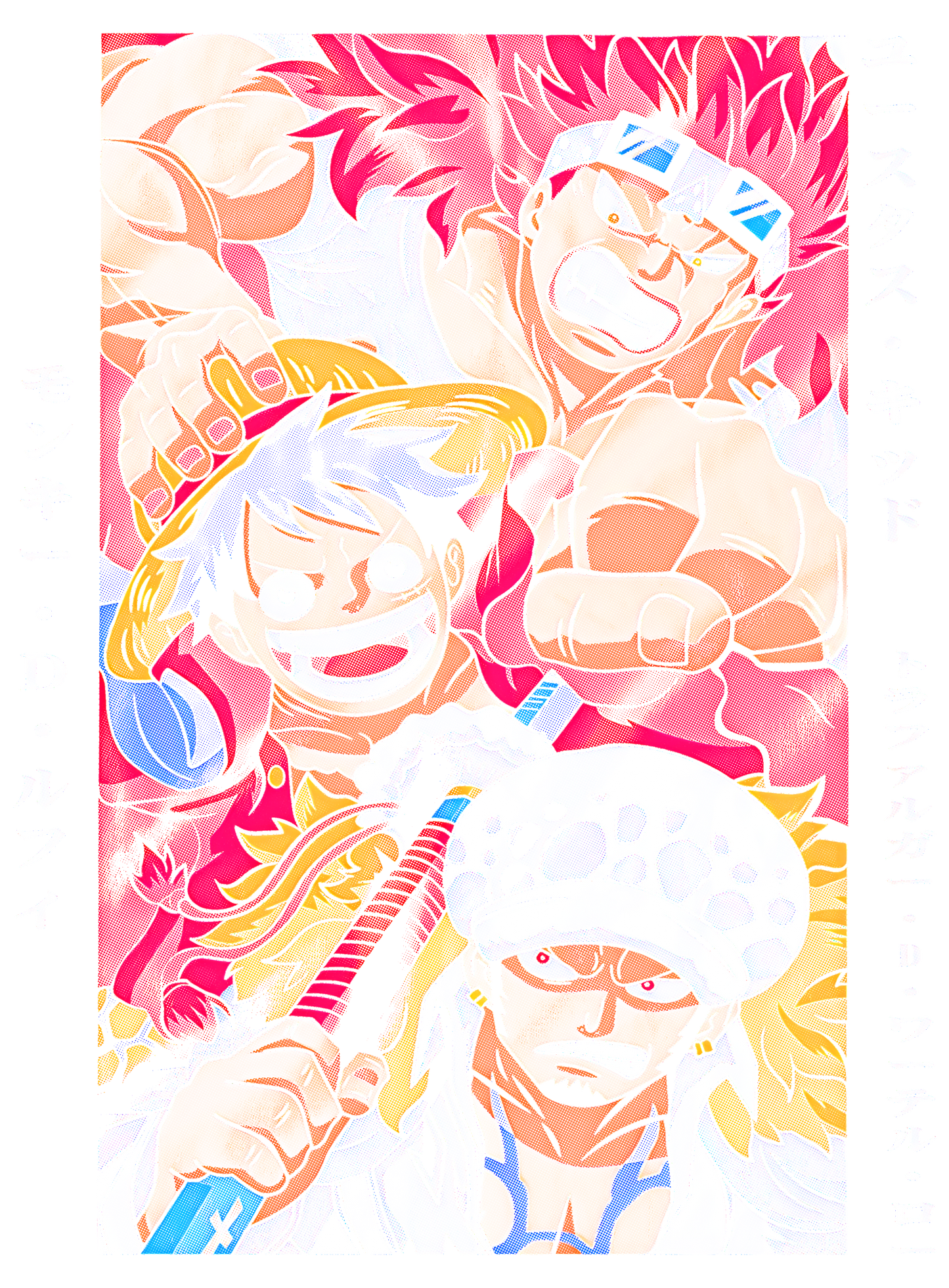 Anime - One Piece Luffy Kid Law Worst Generation
