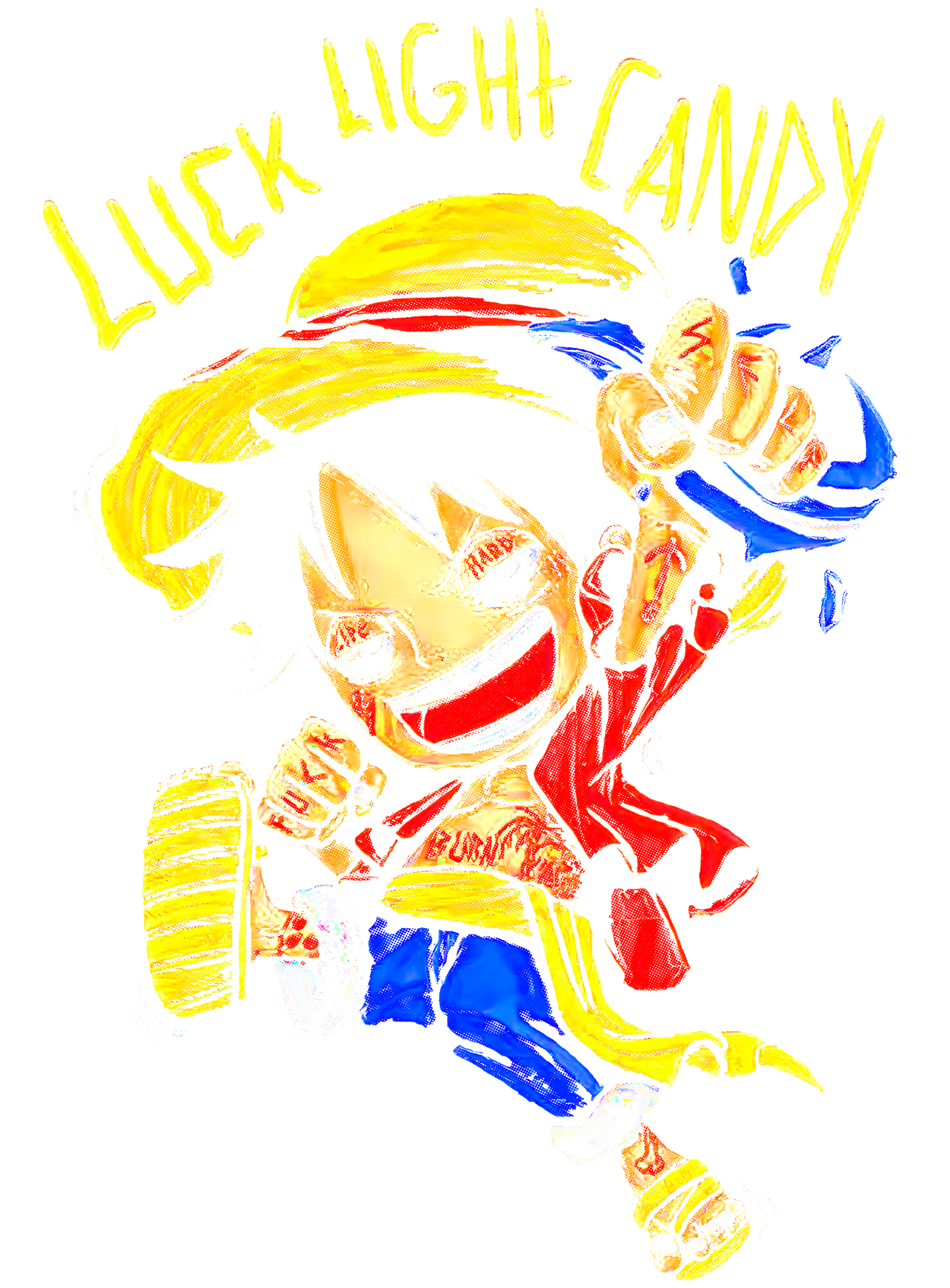 Anime - One Piece Luffy Luck Light Candy Graffiti