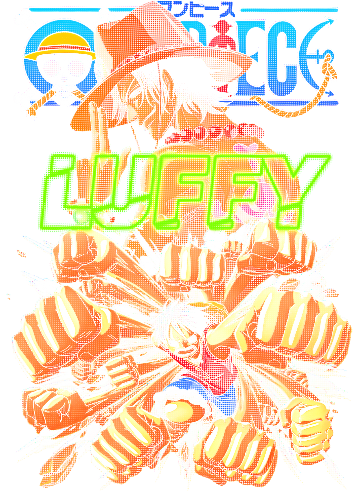Anime - One Piece Luffy Neon Fist Burst
