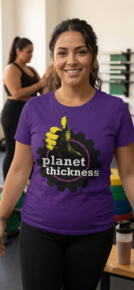 Planet Thickness Tee - Purple, front view