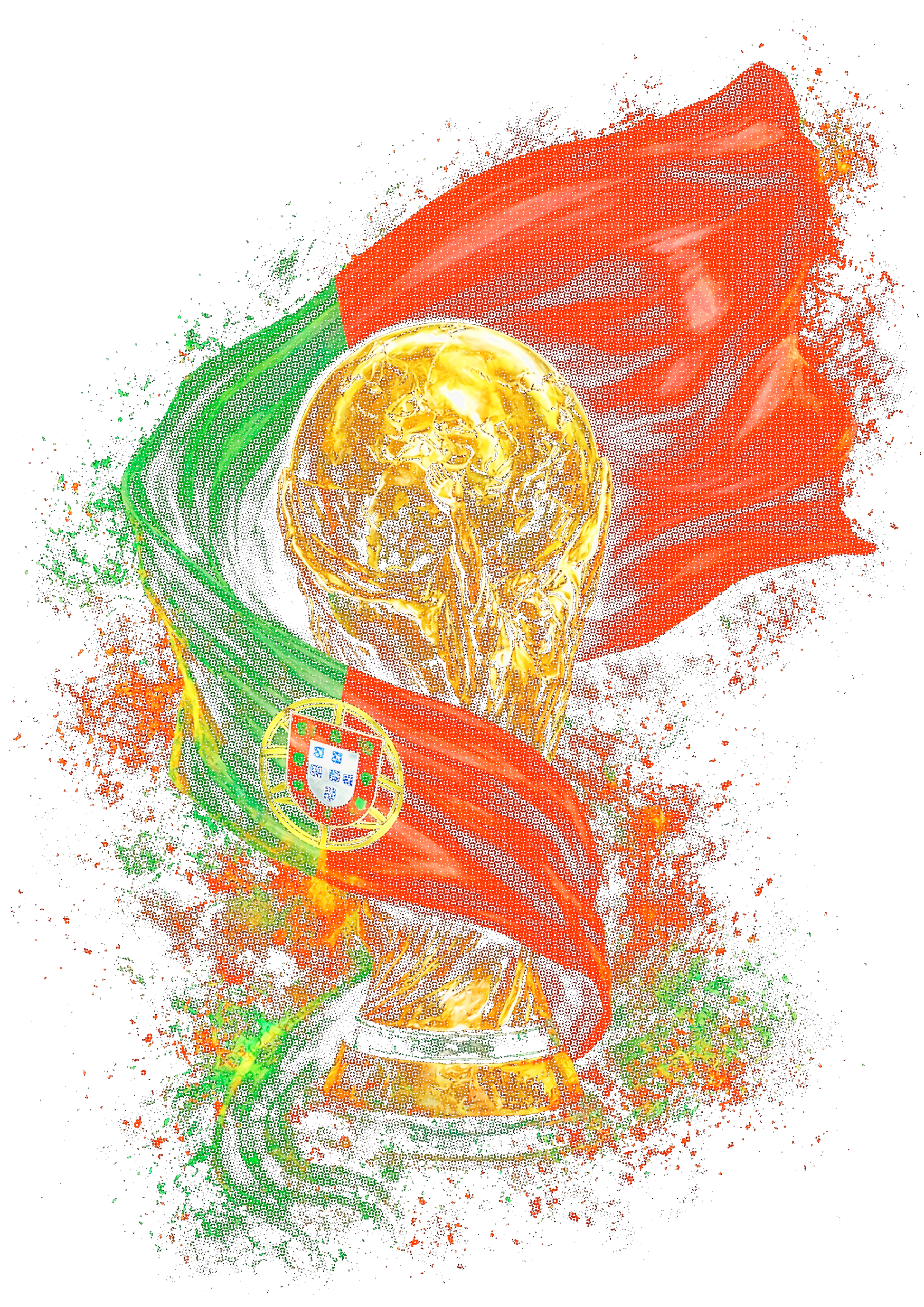 World Cup Portugal halftone design