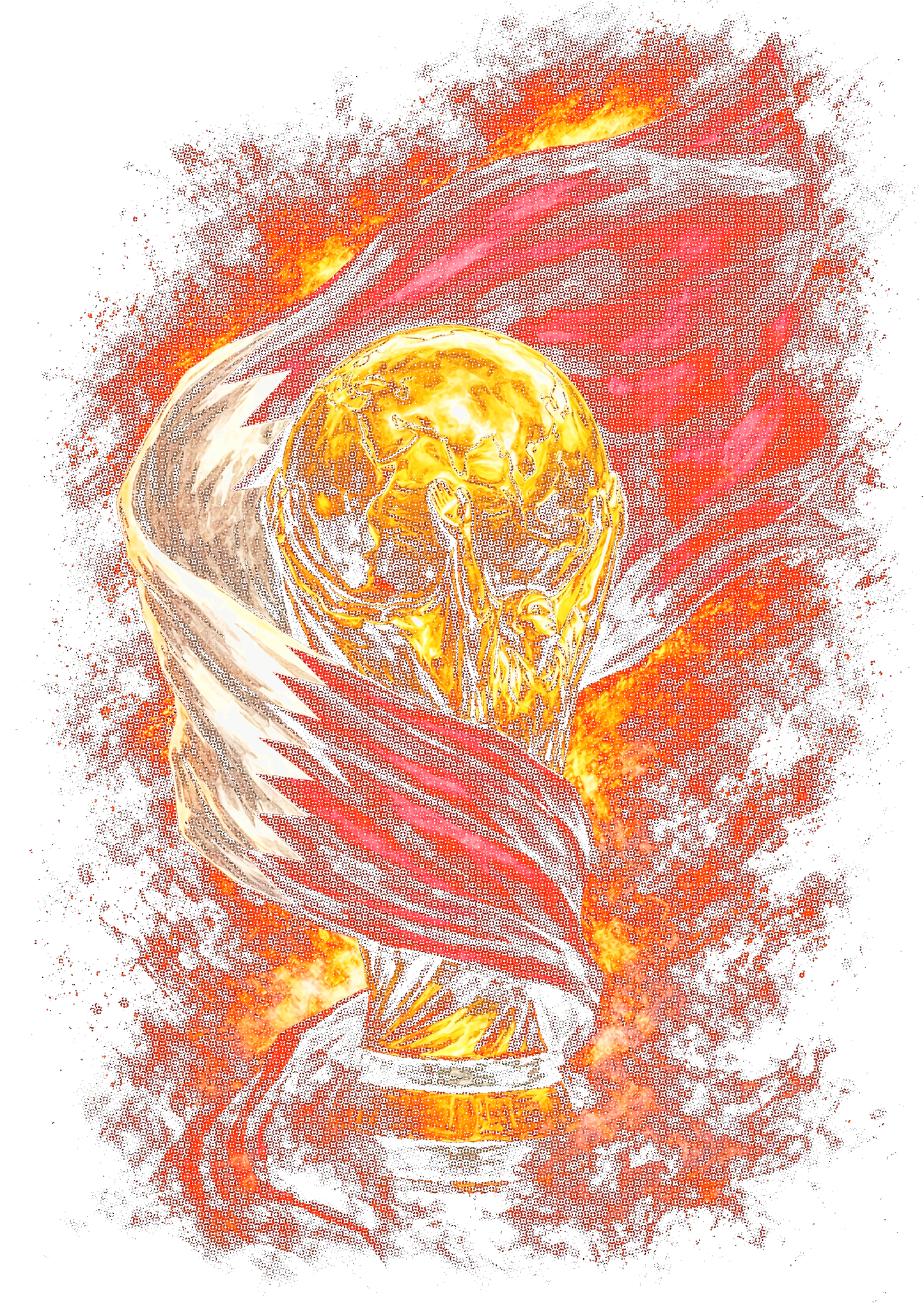 World Cup Qatar halftone design