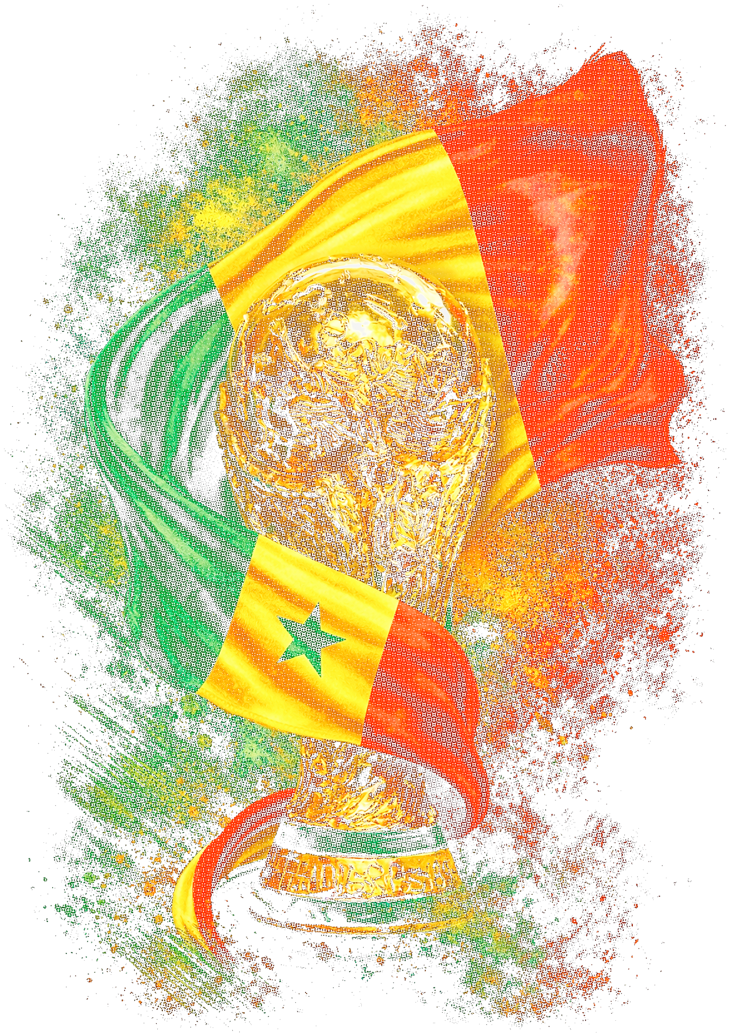 World Cup Senegal halftone design