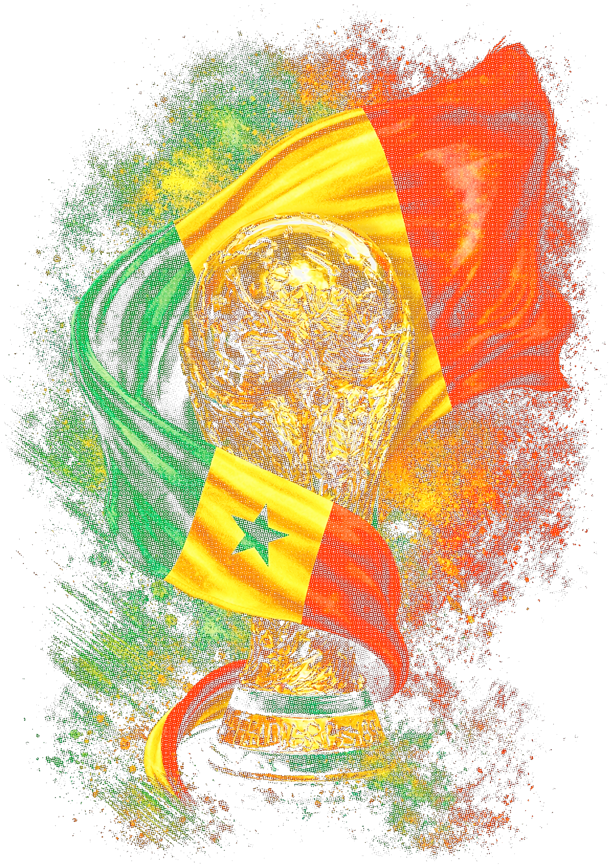 World Cup Senegal halftone design