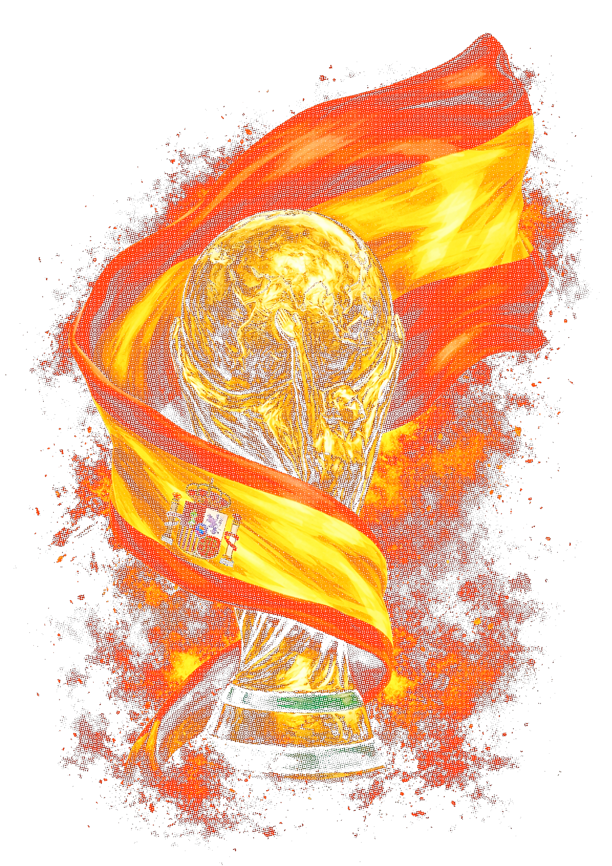 World Cup Spain halftone design