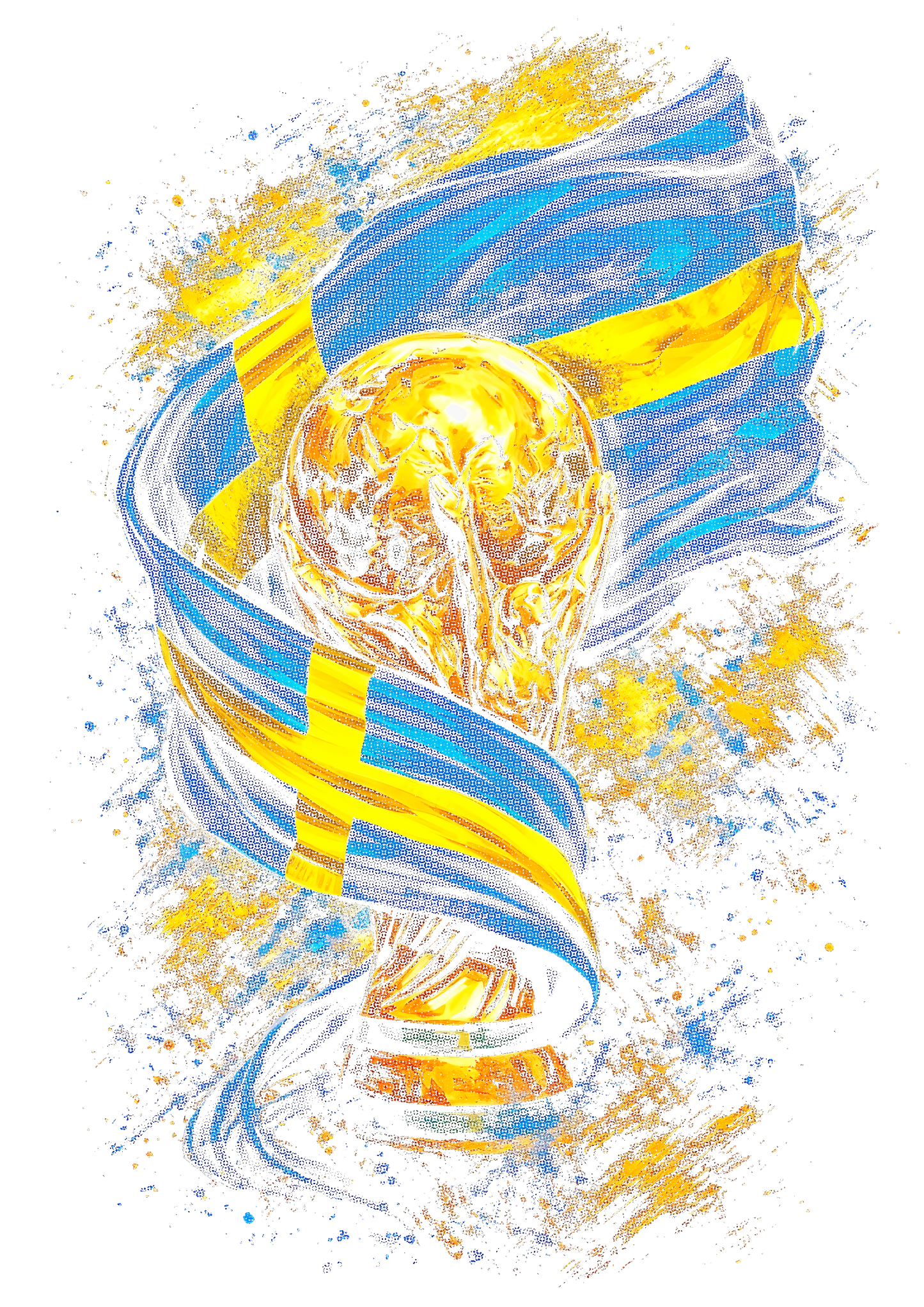 World Cup Sweden halftone design