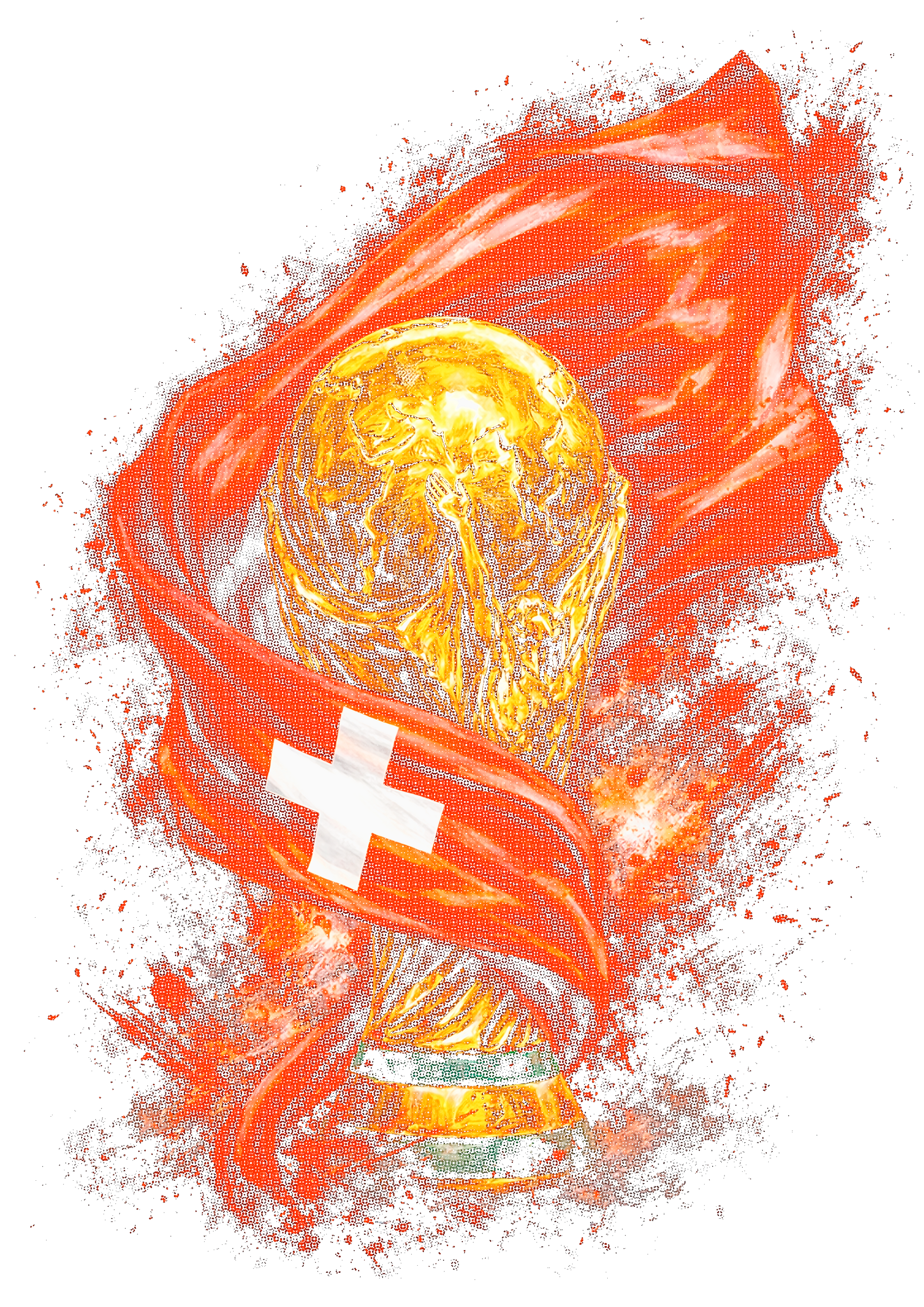 World Cup Switzerland halftone design
