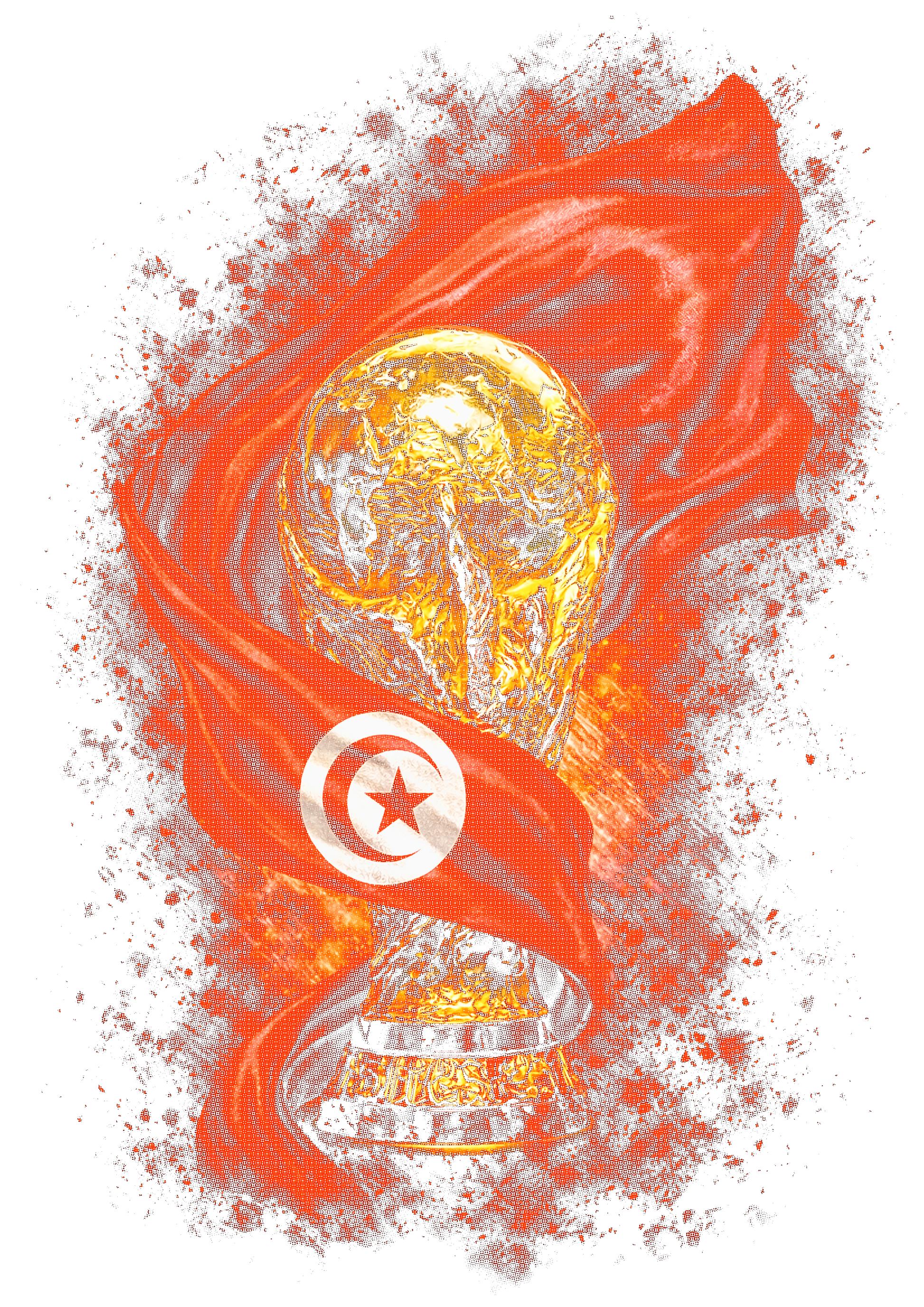 World Cup Tunisia halftone design