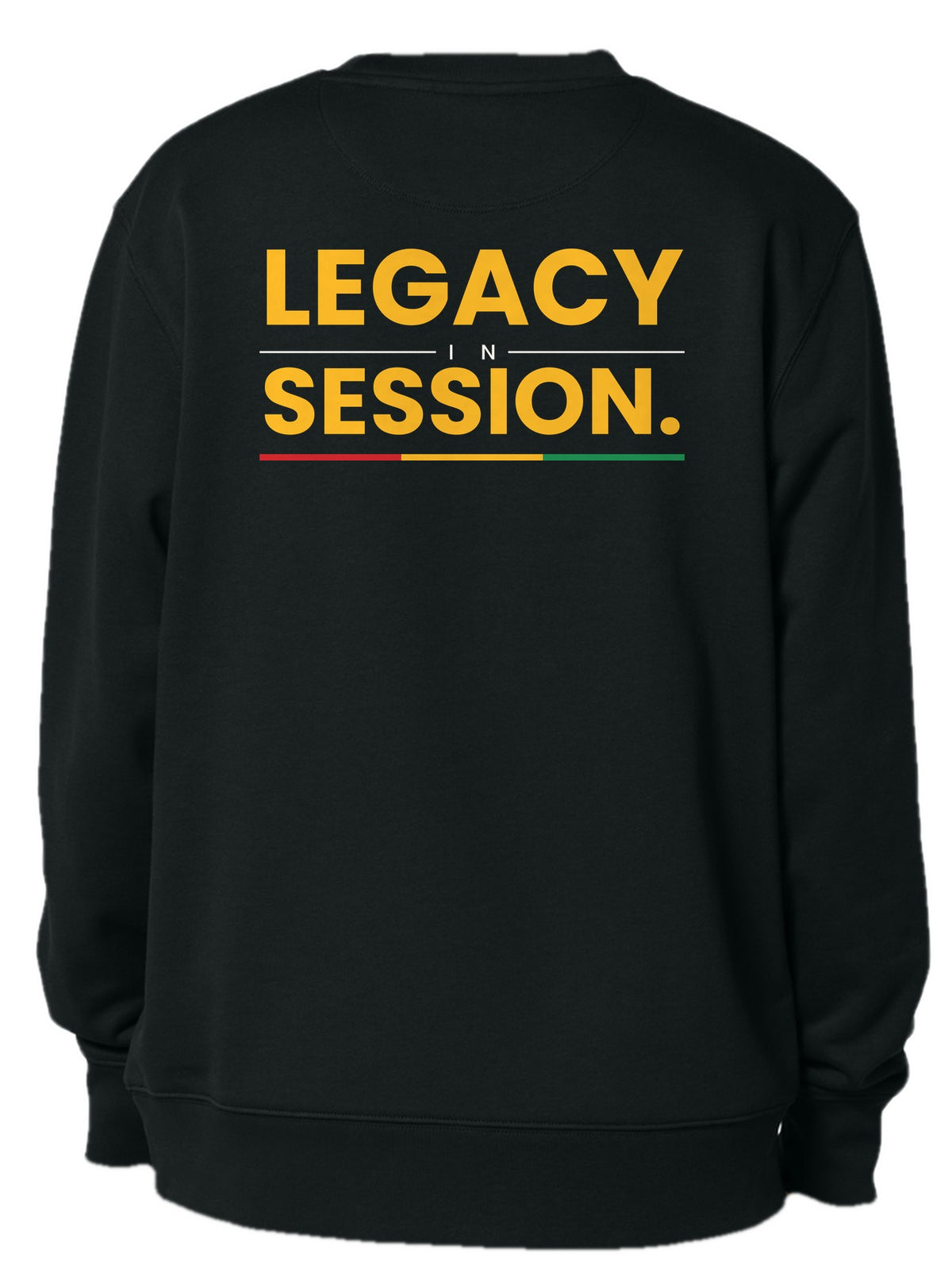 Crew neck back design 8: Legacy in Session.