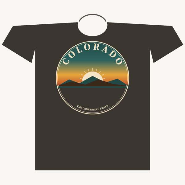 Colorado Retro graphic tee design