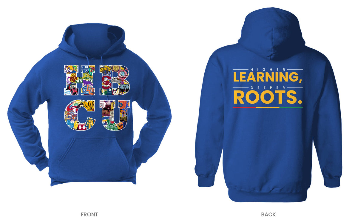 Royal hooded sweatshirt, front and back, design 2