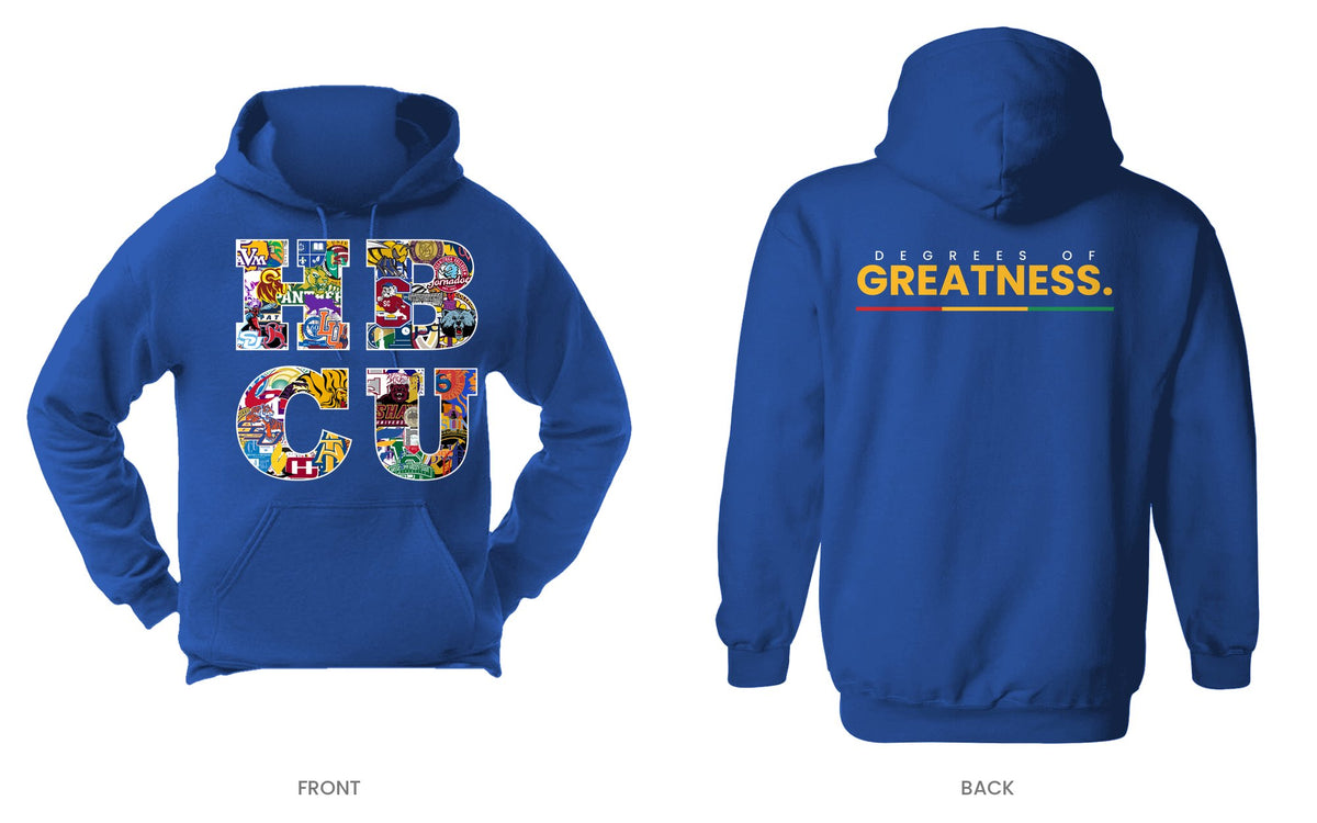 Royal hooded sweatshirt, front and back, design 4