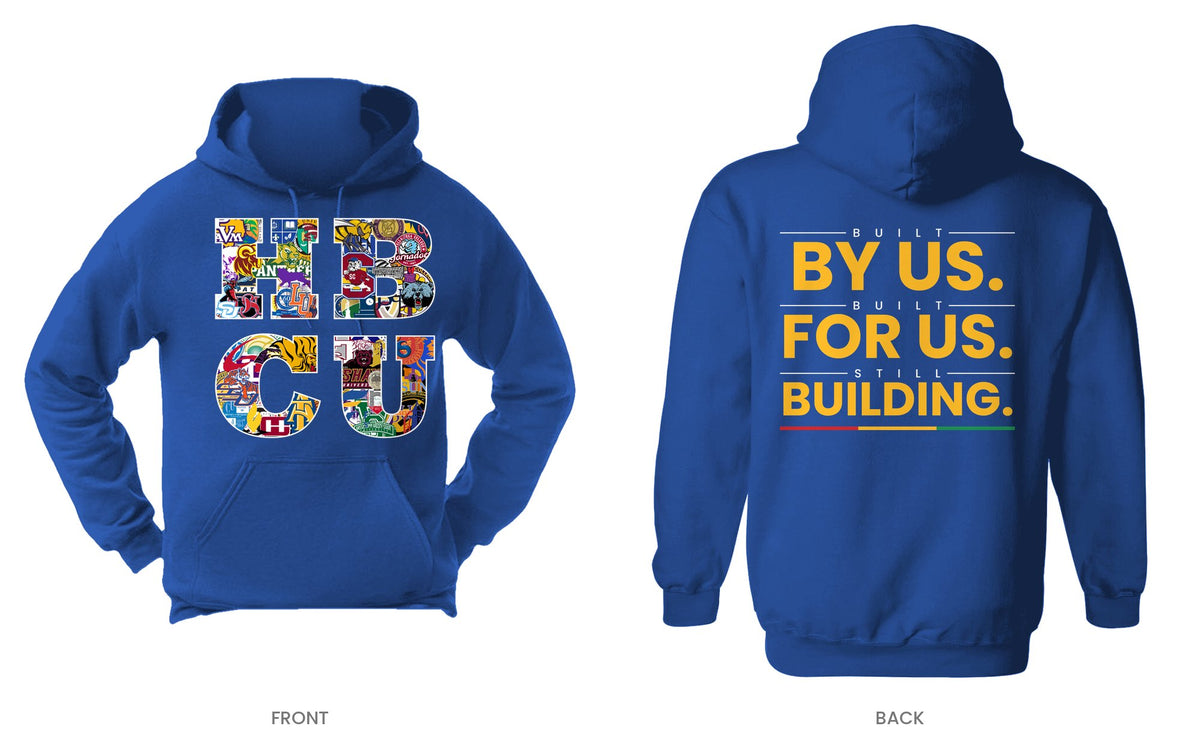 Royal hooded sweatshirt, front and back, design 5