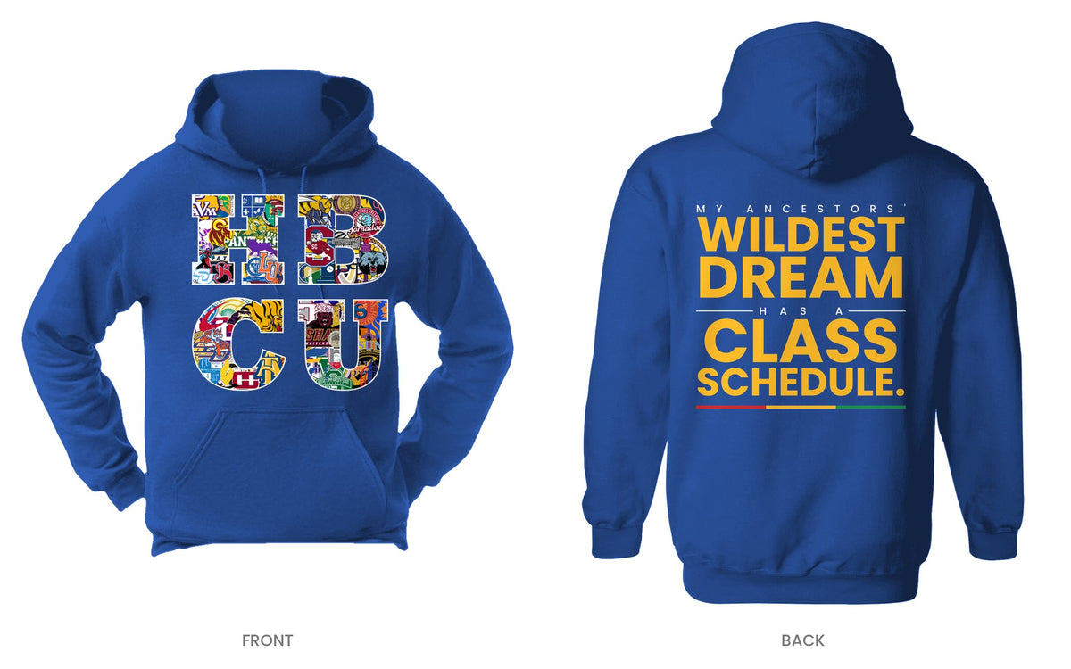Royal hooded sweatshirt, front and back, design 6