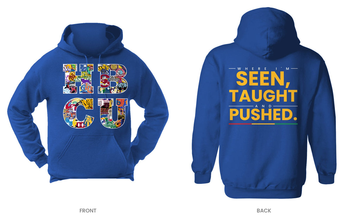 Royal hooded sweatshirt, front and back, design 12