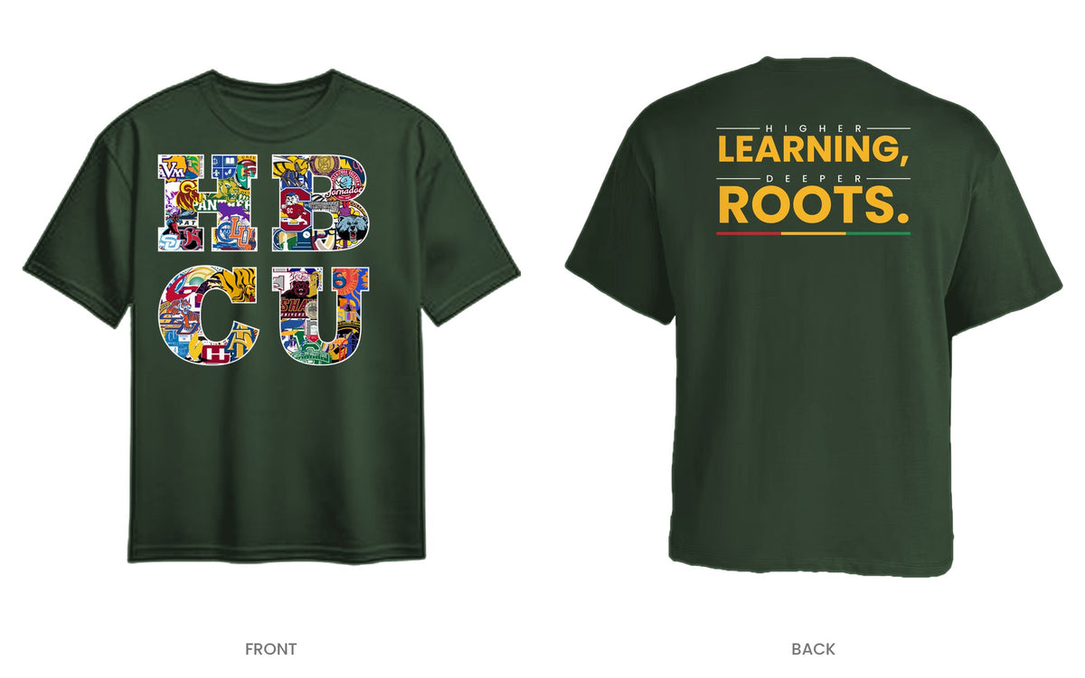 Forest Green tee, front and back, design 2