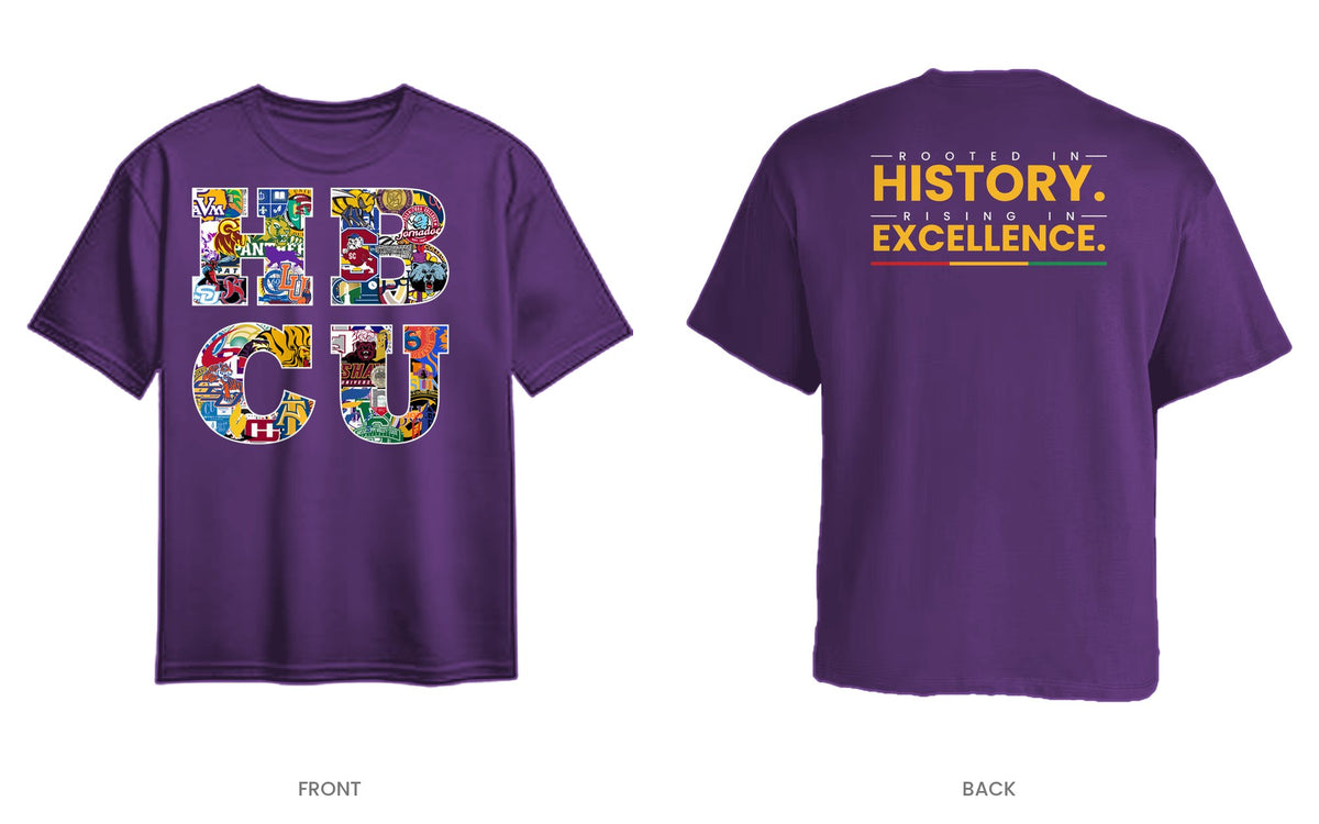 Purple tee, front and back, design 3
