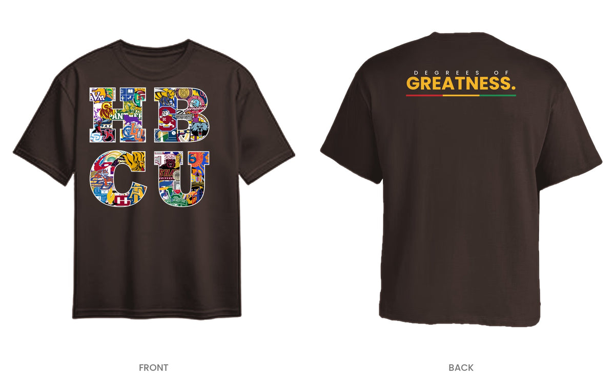 Dark Brown tee, front and back, design 4
