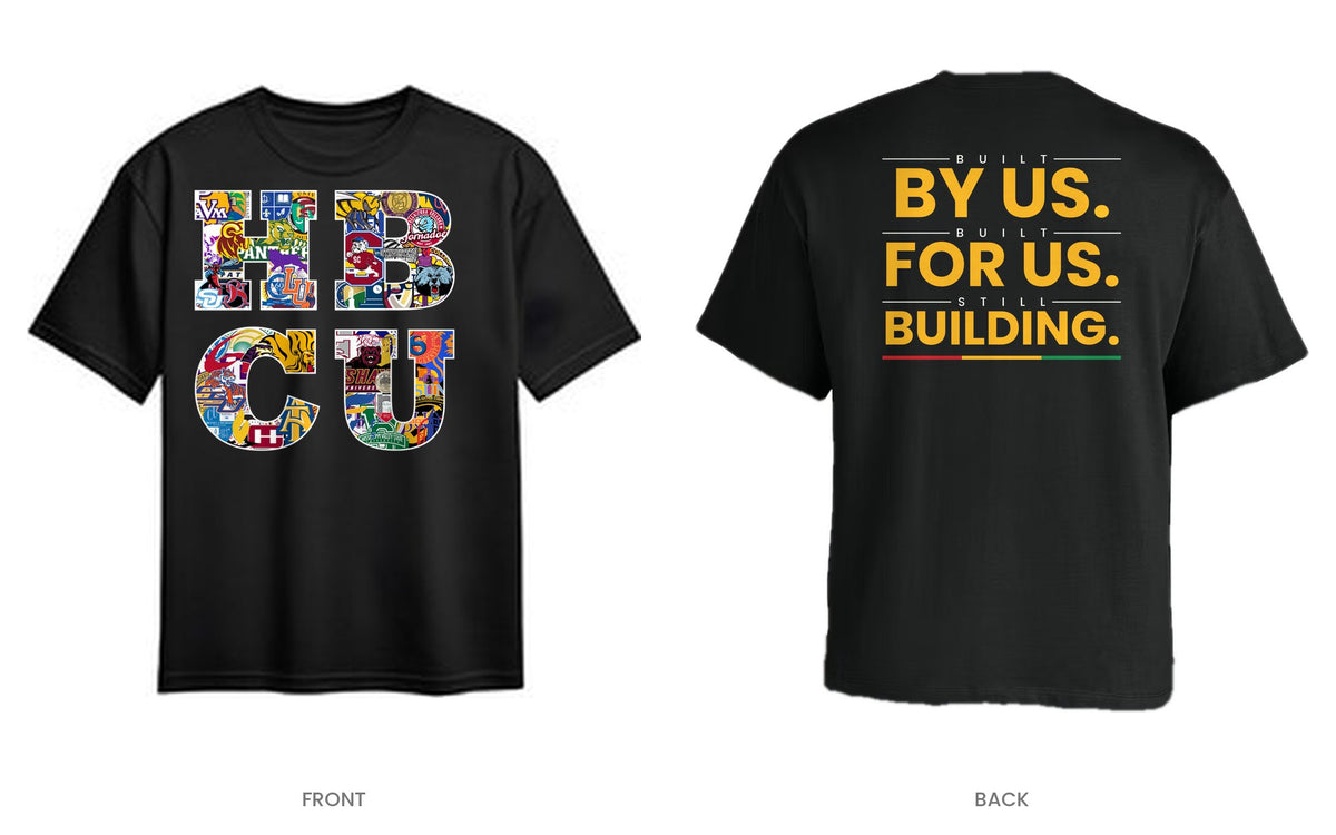 Black tee, front and back, design 5